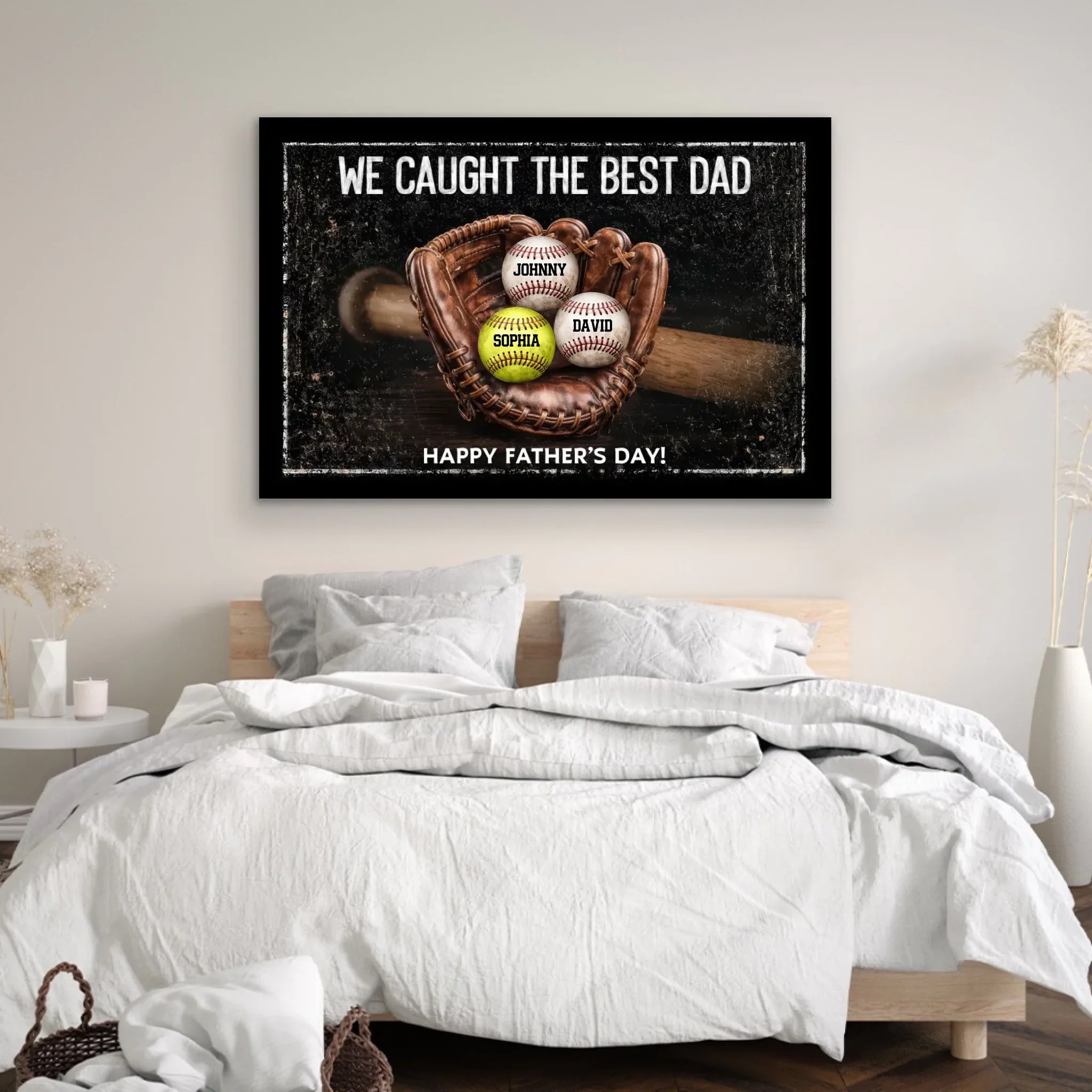 Personalized Canvas – We Caught the Best Dad Sports Ball - Image 3