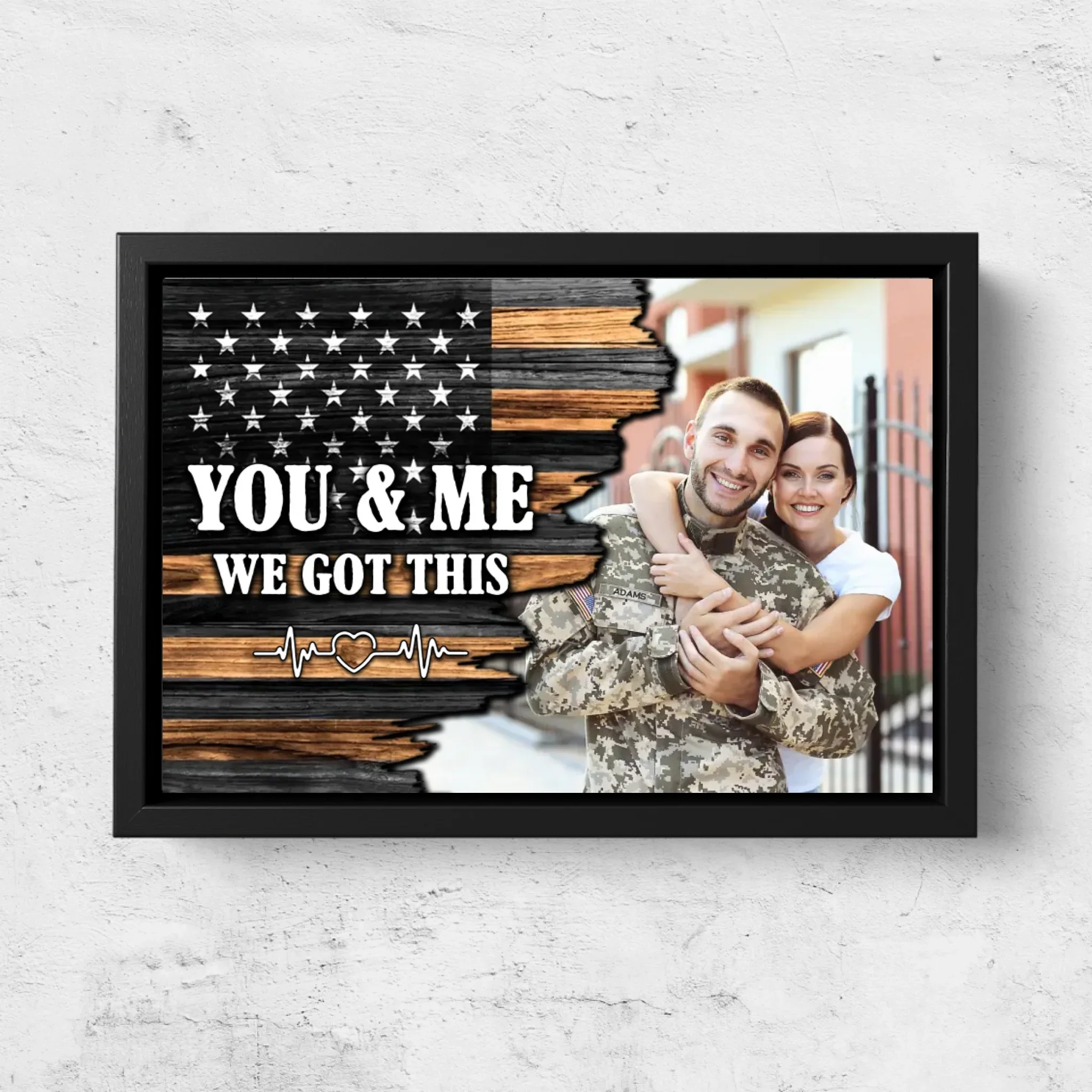 Personalized Canvas "You and me we got this - USA Flag" - Image 5