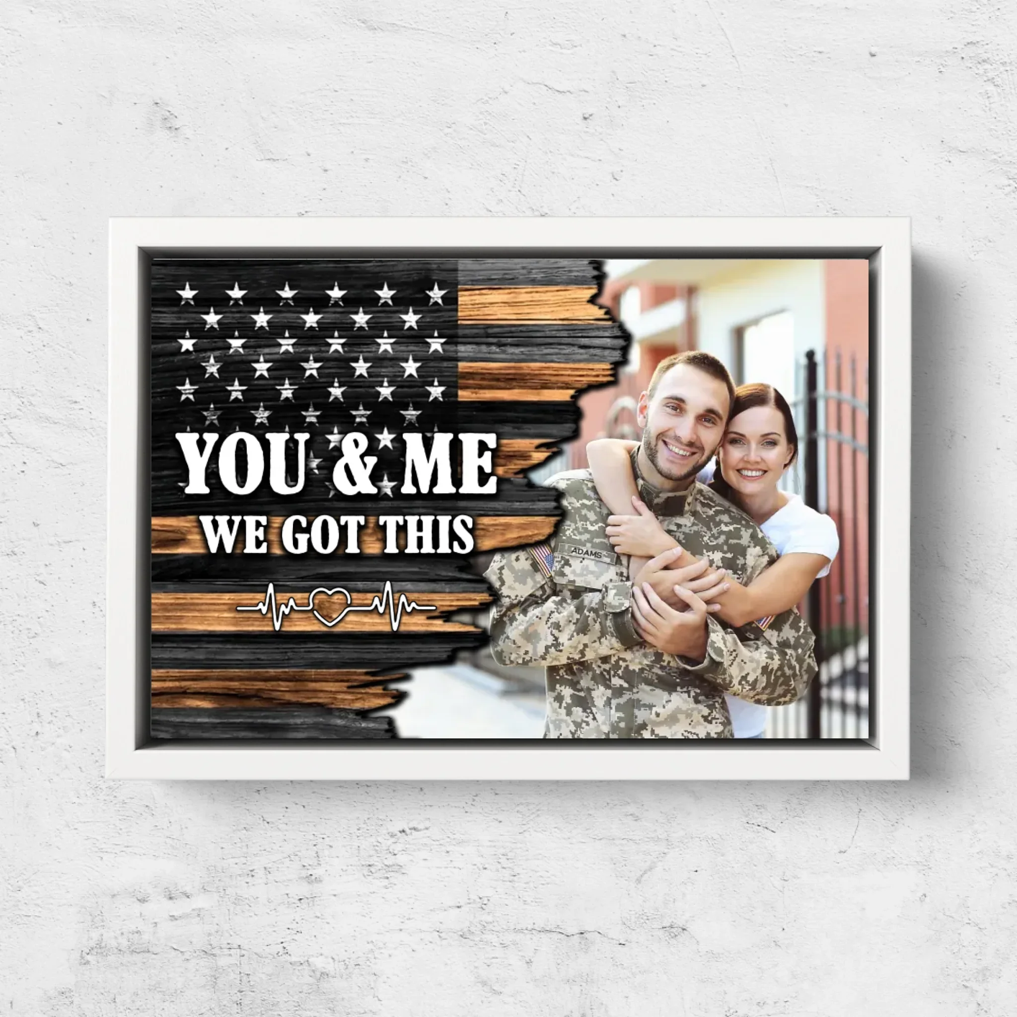 Personalized Canvas "You and me we got this - USA Flag" - Image 7