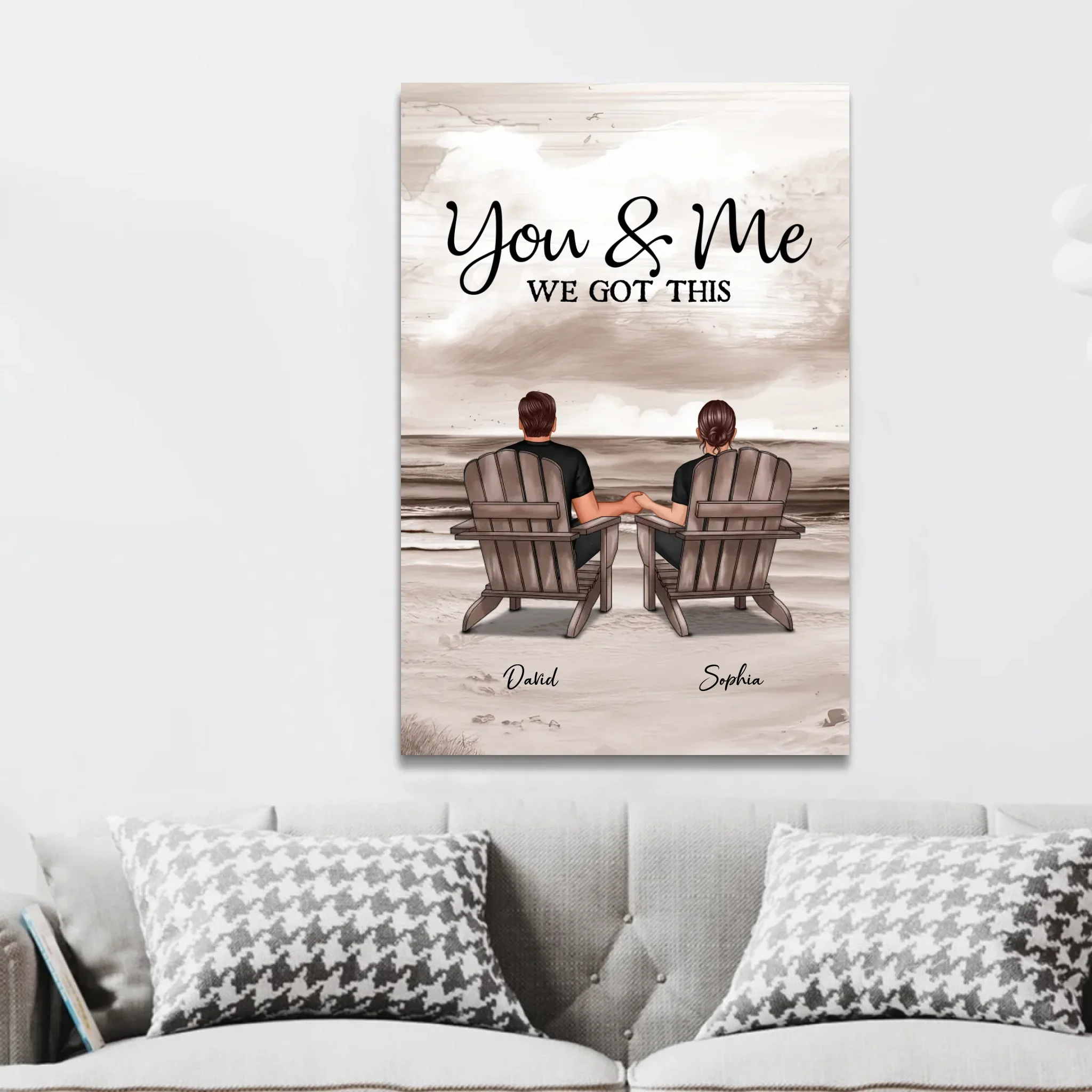 Personalized Canvas – You and me, we got this - vertical - Image 3