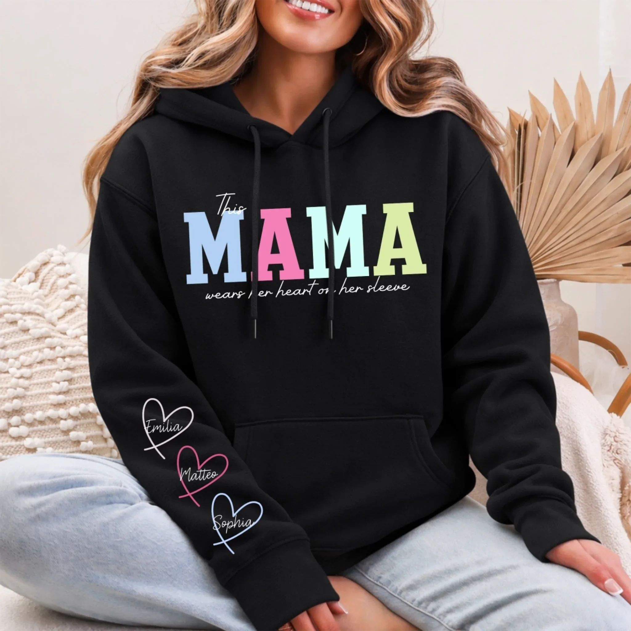 Personalized Hoodie – Wears Her Loved Ones On Her Sleeve - Image 3