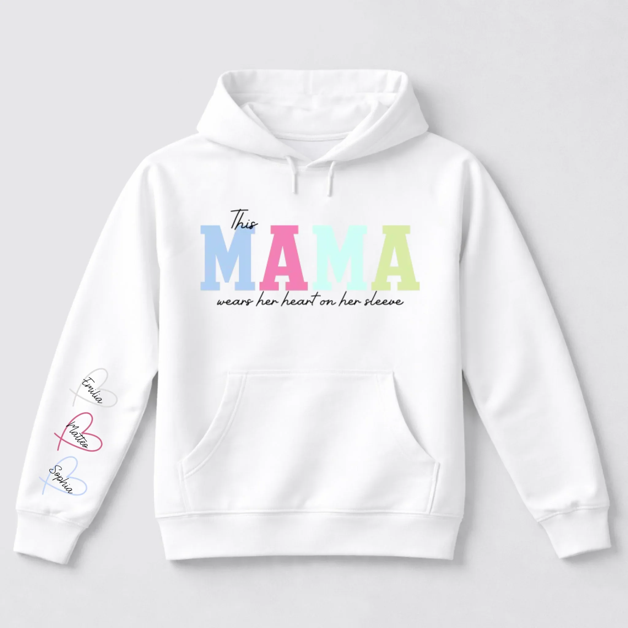 Personalized Hoodie – Wears Her Loved Ones On Her Sleeve - Image 6