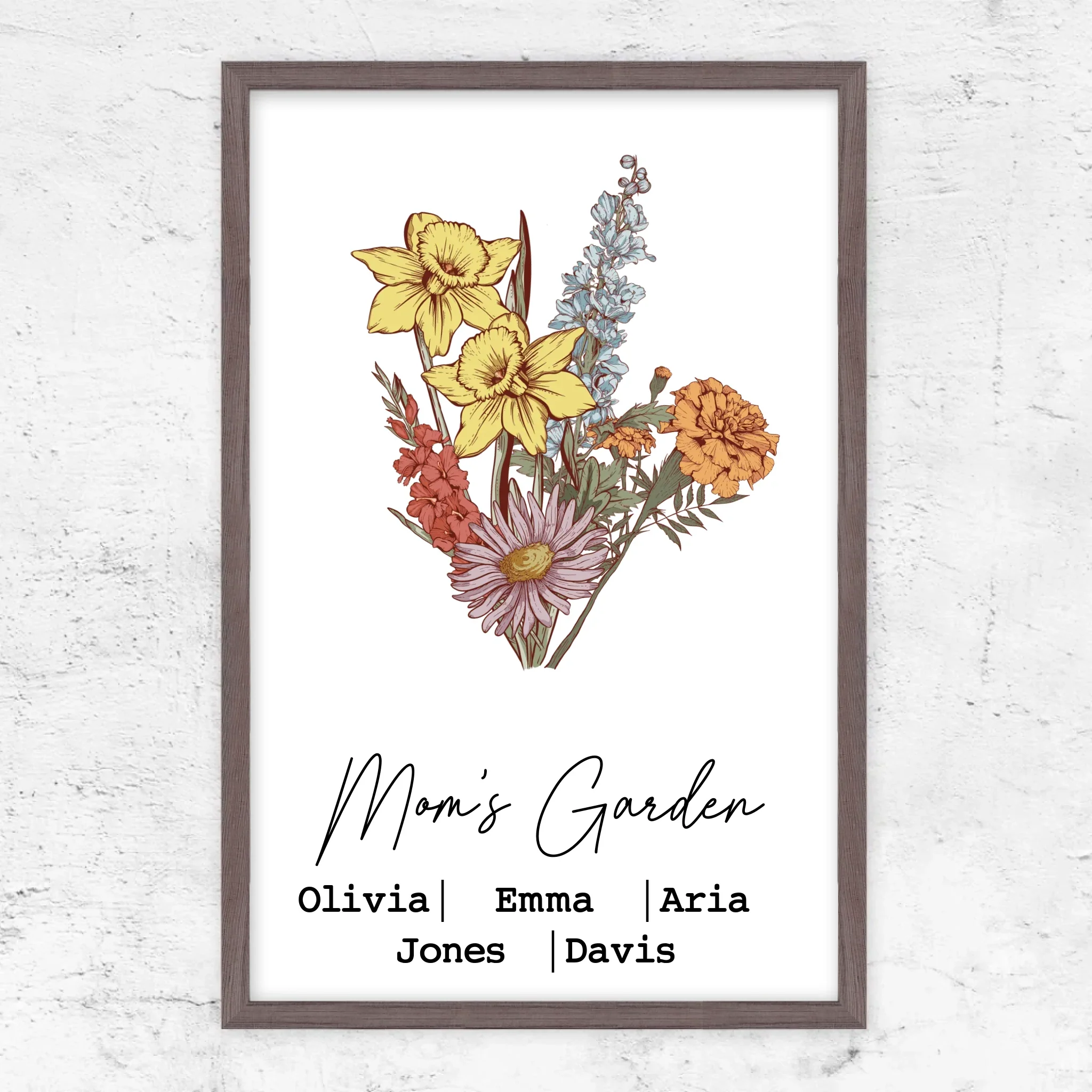 Personalized Poster "Bouquet of birth flowers" - Image 8