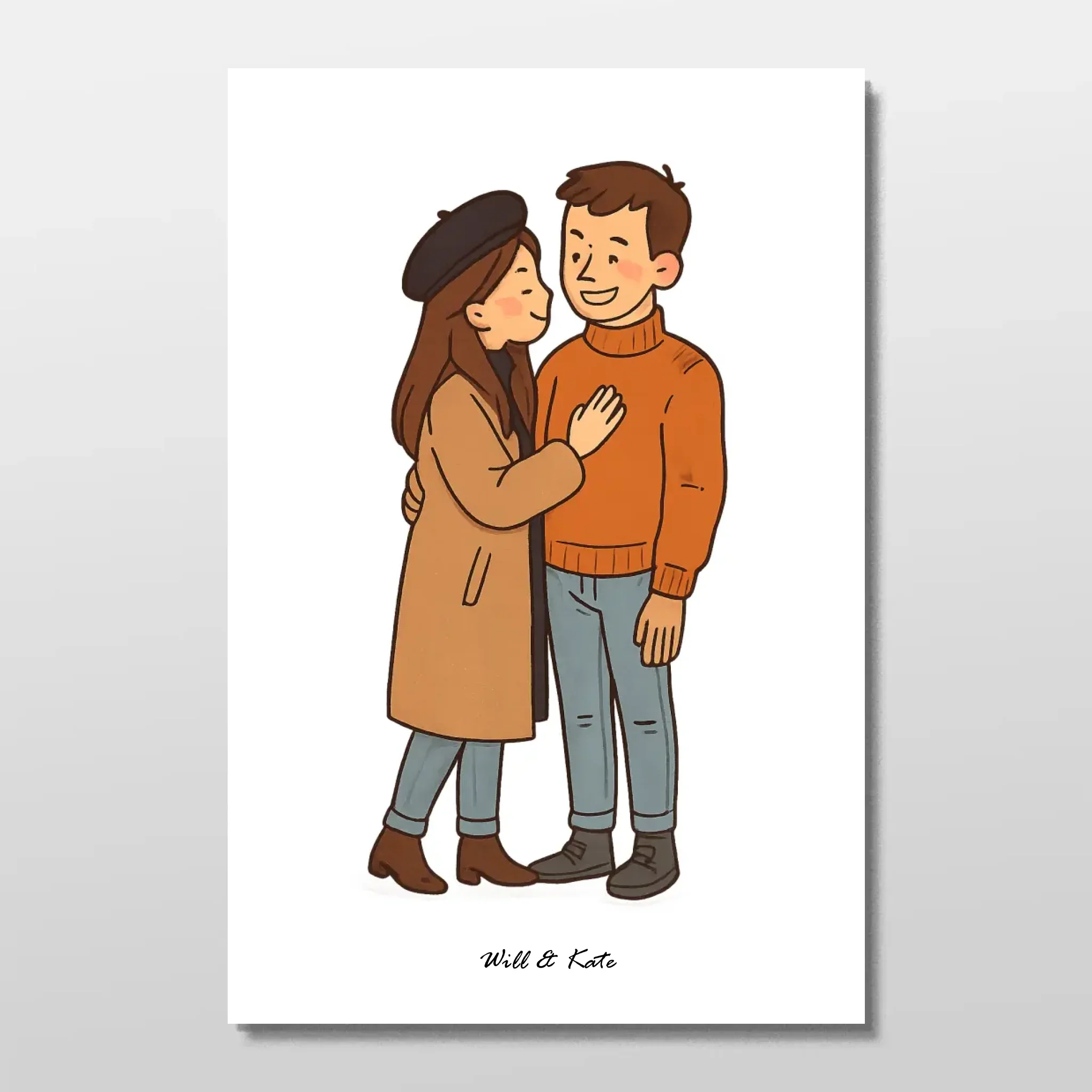 Personalized Poster – Custom Couple Portrait
