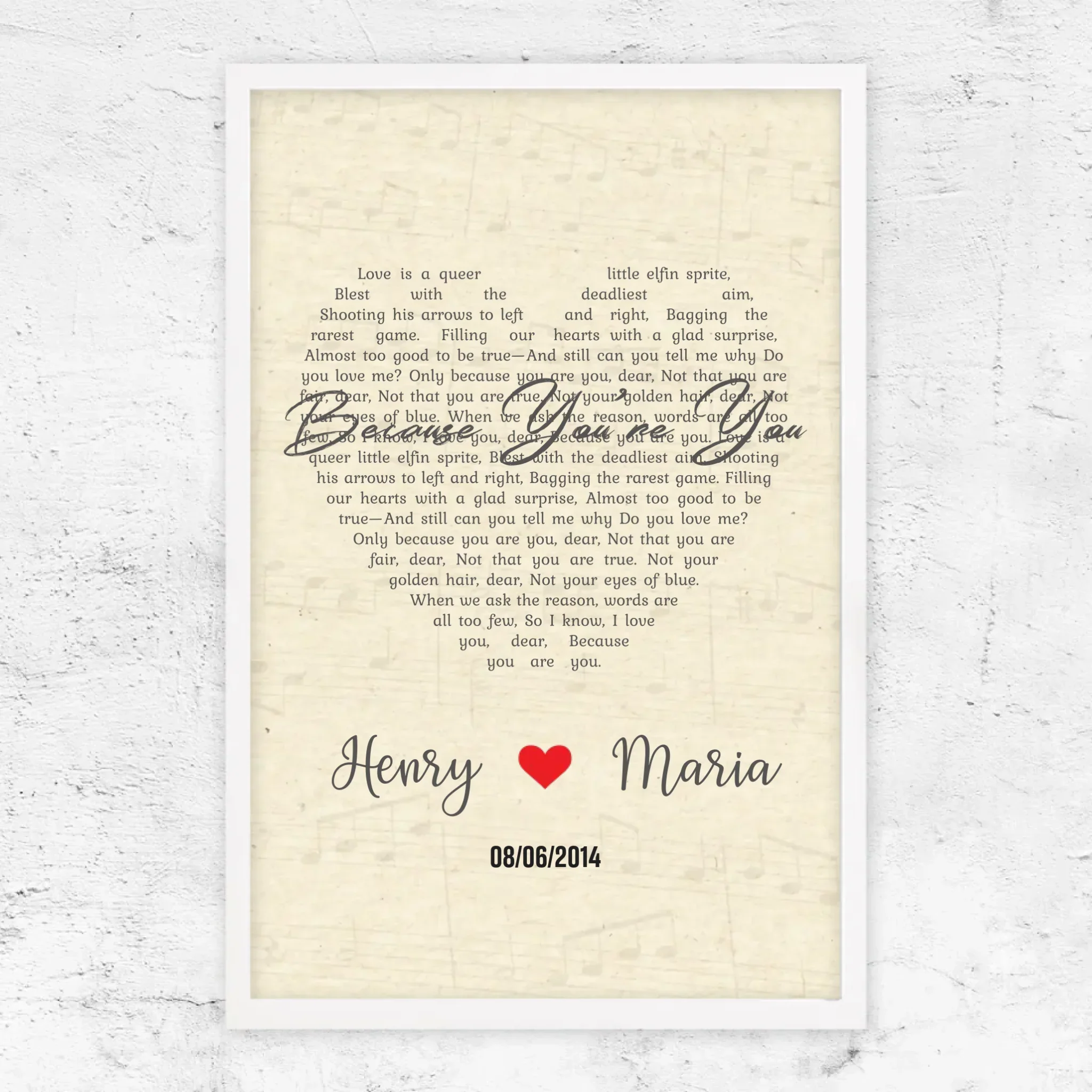 Personalized Poster – Custom Heart-Shaped Song-Vertical - Image 10
