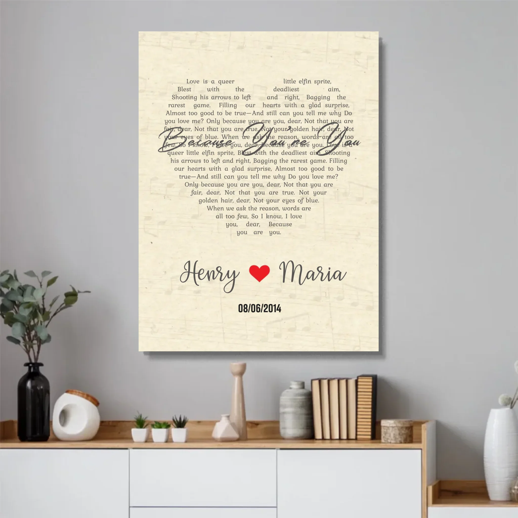 Personalized Poster – Custom Heart-Shaped Song-Vertical - Image 4