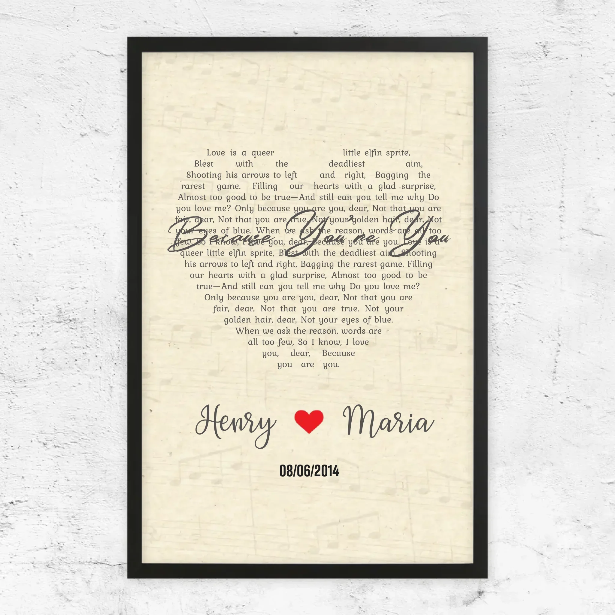 Personalized Poster – Custom Heart-Shaped Song-Vertical - Image 5