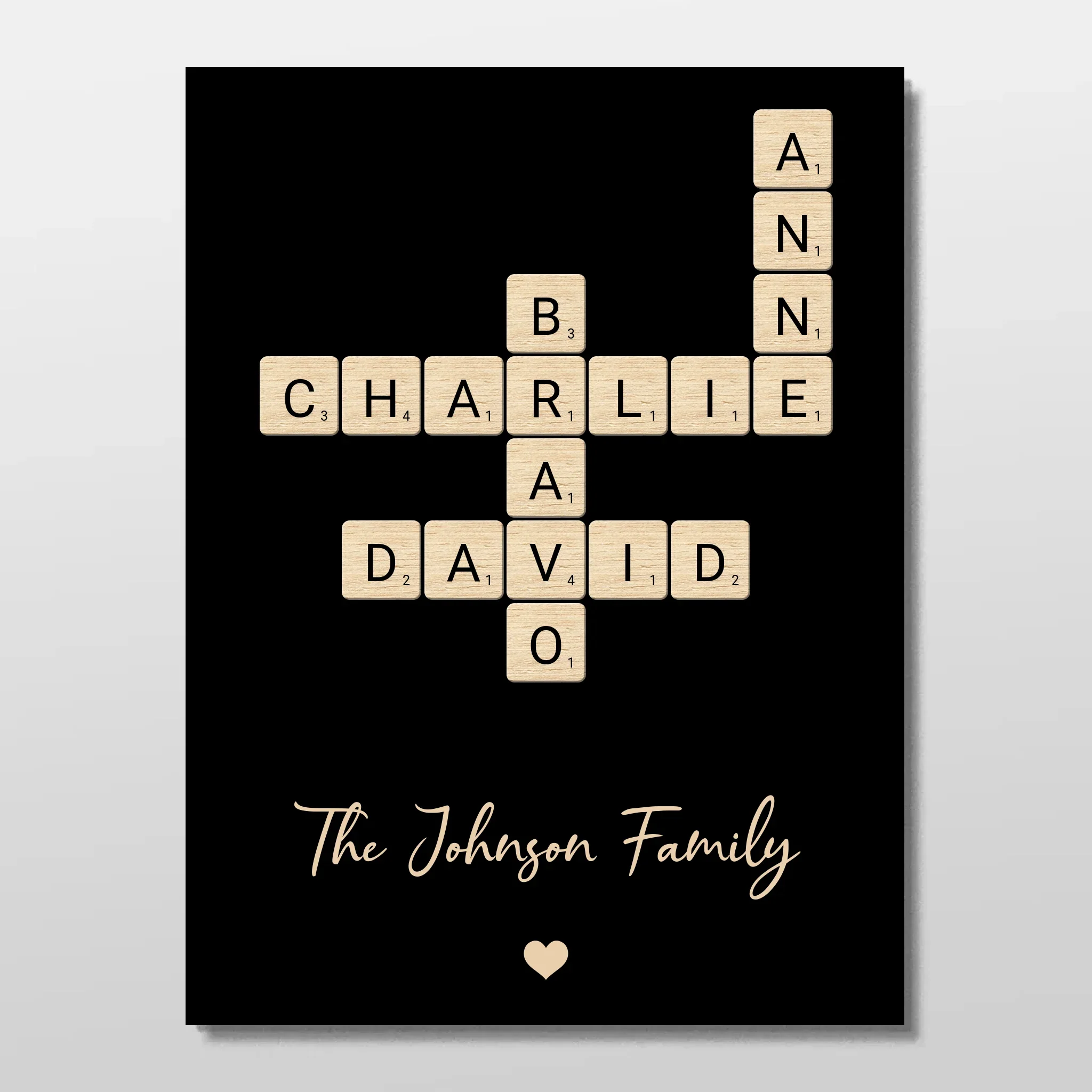Personalized Poster "Family Crossword Art" - Image 3