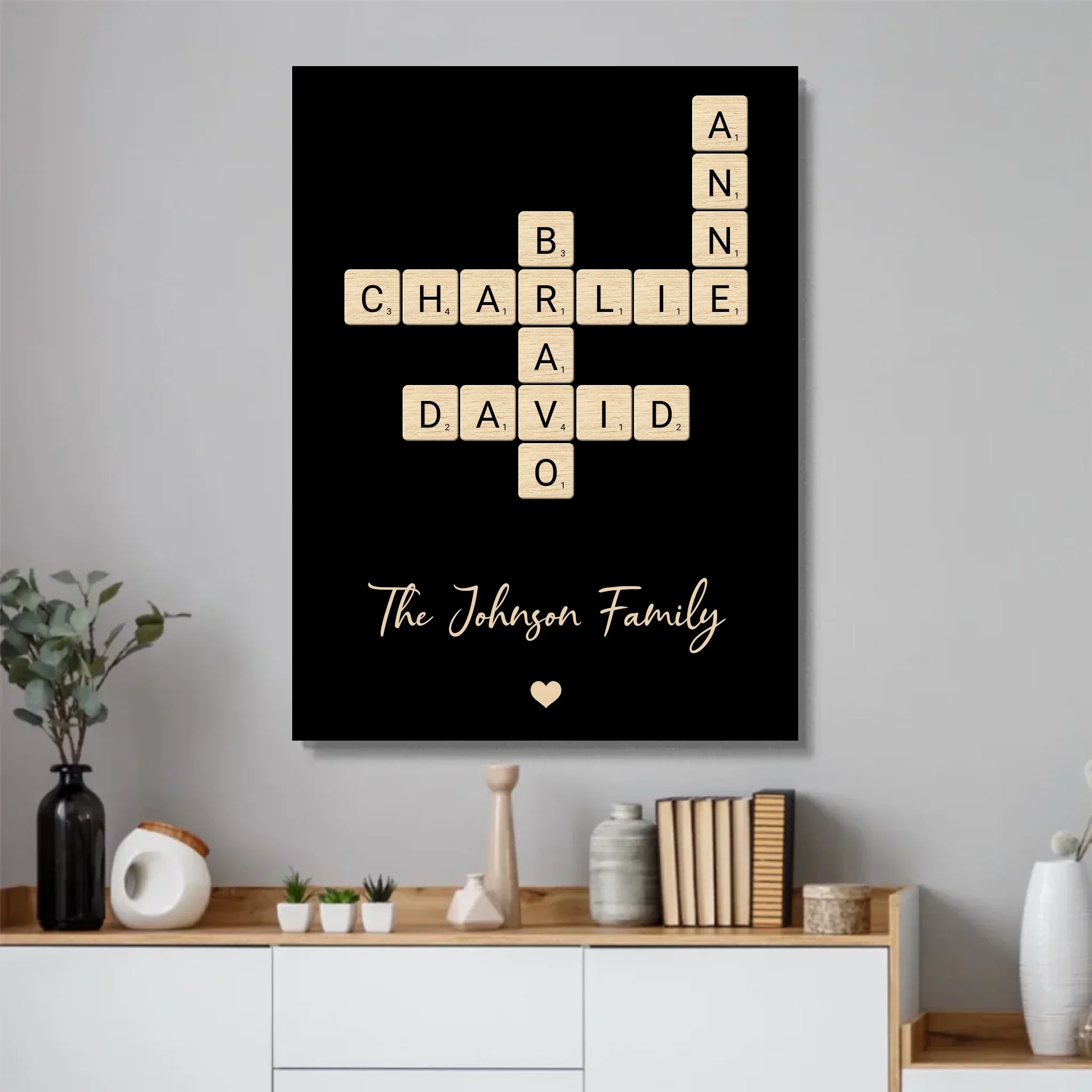 Personalized Poster "Family Crossword Art" - Image 4