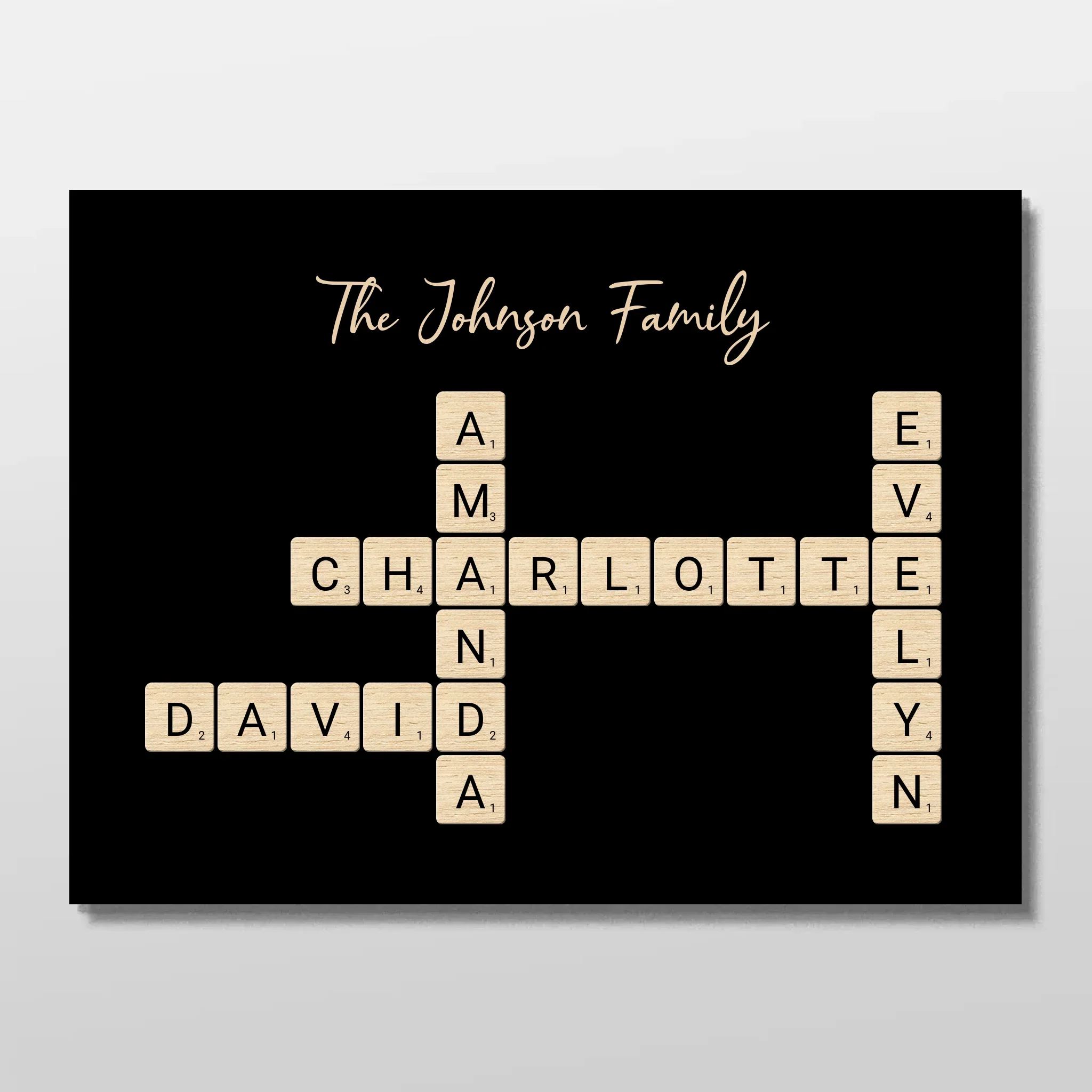 Personalized Poster “Family crossword puzzle - Horizontal” - Image 3