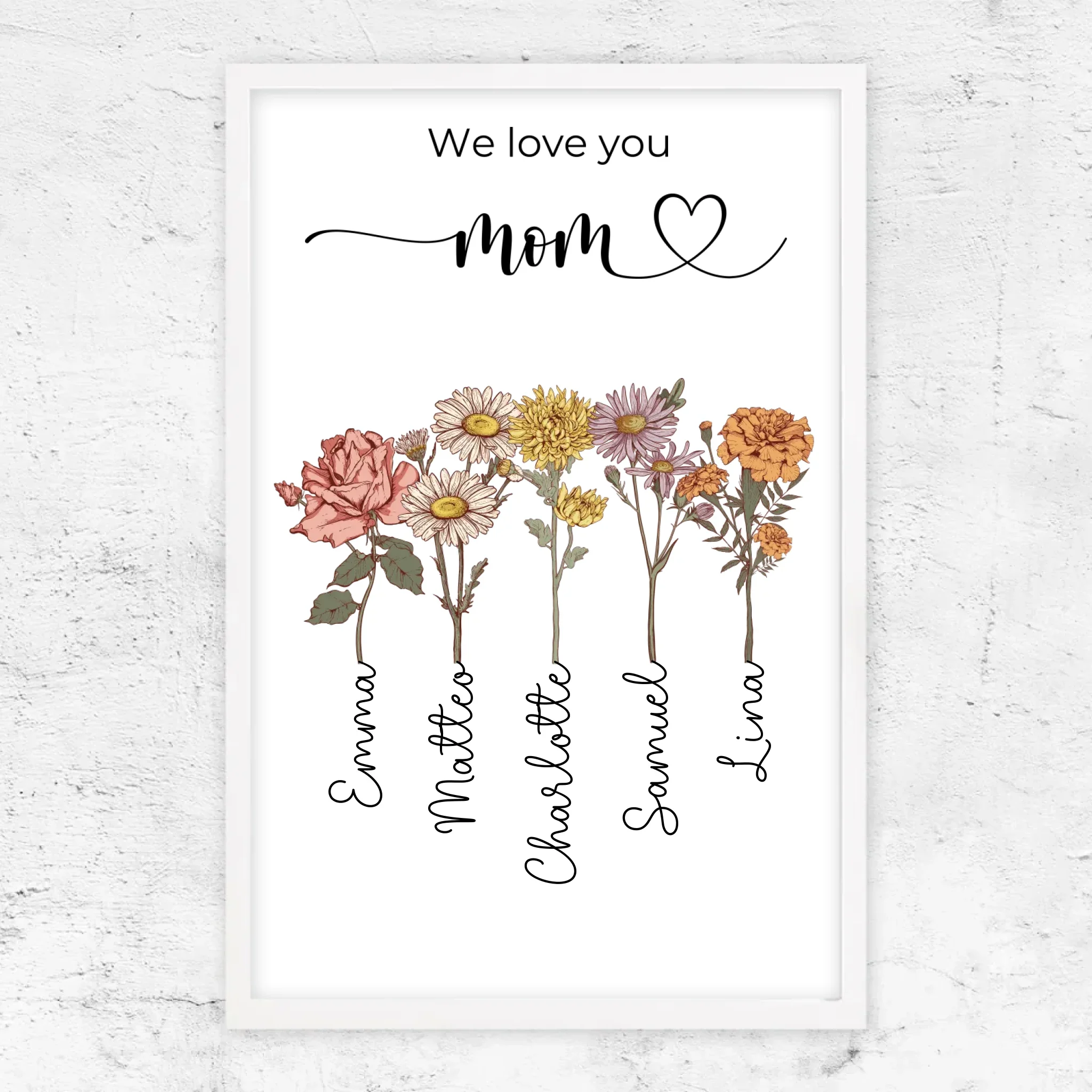 Personalized Poster "Flowers For Mom - We love you" - Image 10