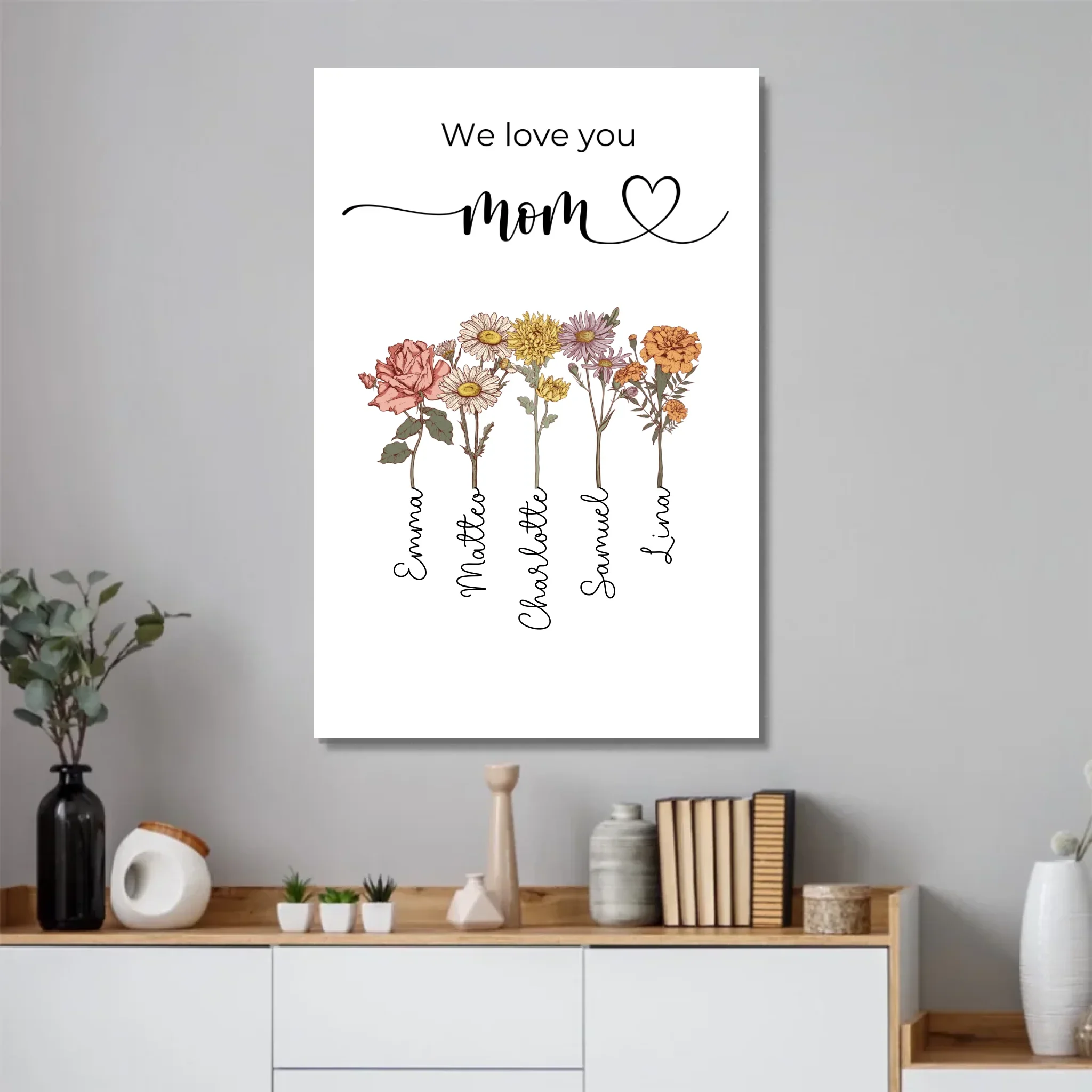 Personalized Poster "Flowers For Mom - We love you" - Image 2