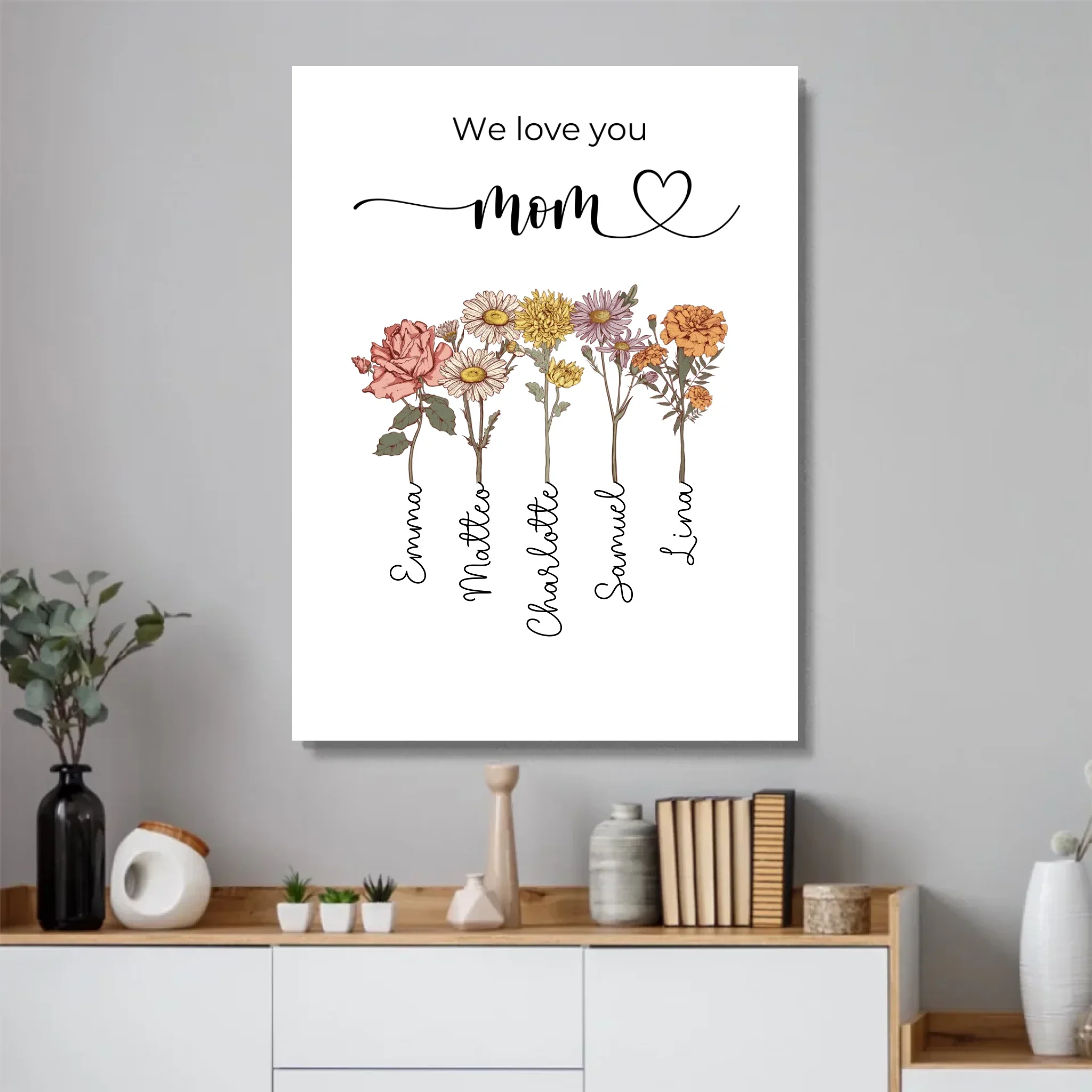 Personalized Poster "Flowers For Mom - We love you" - Image 4