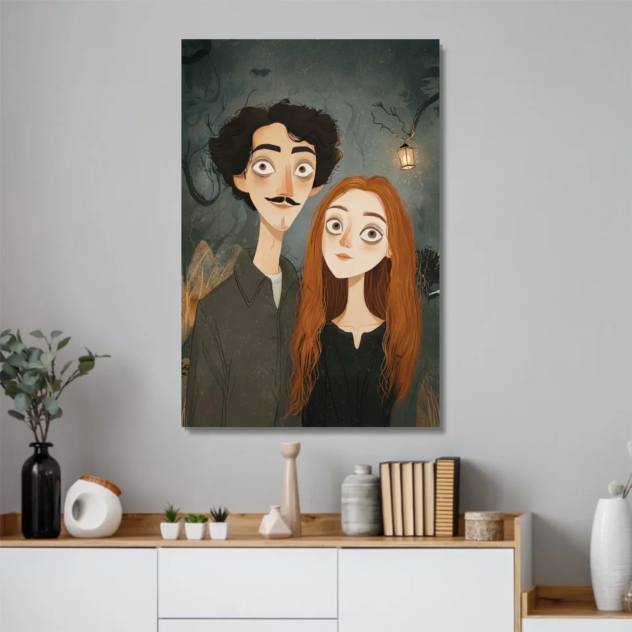Personalized Poster – Gothic Couple Portrait - Image 2