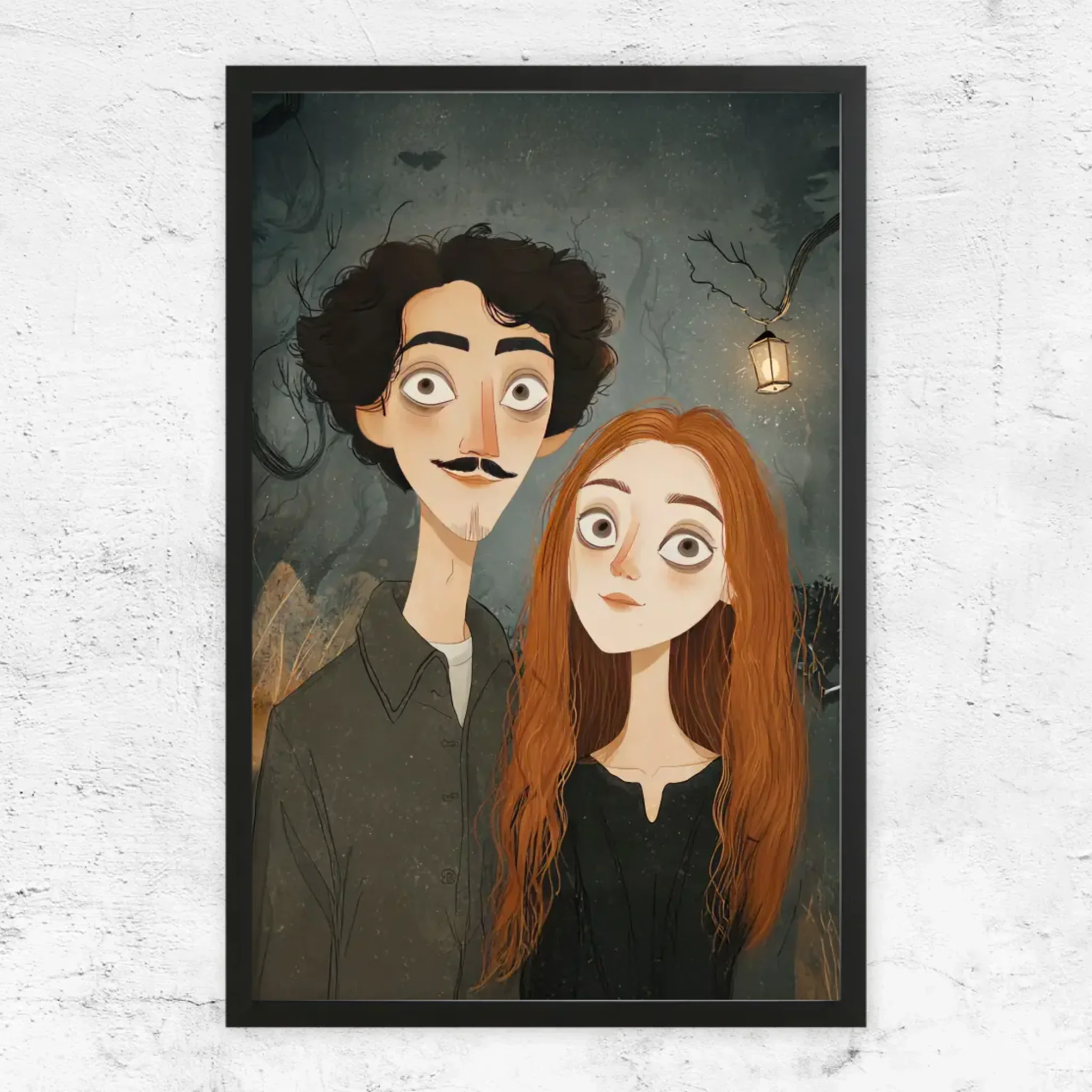 Personalized Poster – Gothic Couple Portrait - Image 5