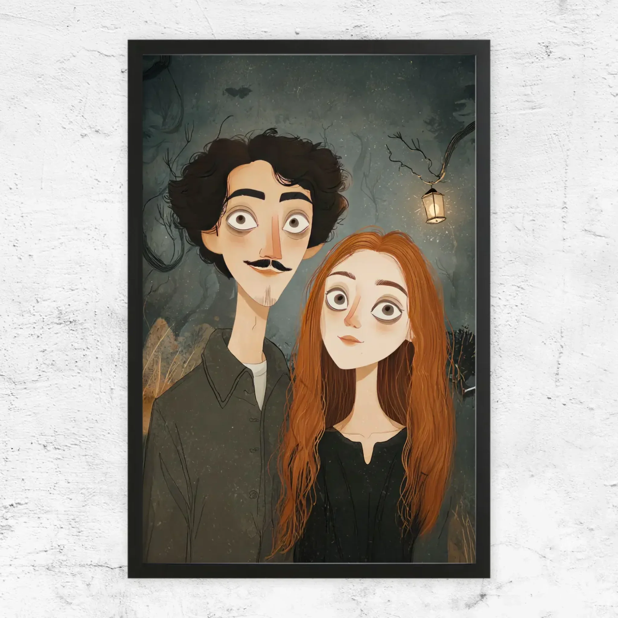 Personalized Poster – Gothic Couple Portrait - Image 6