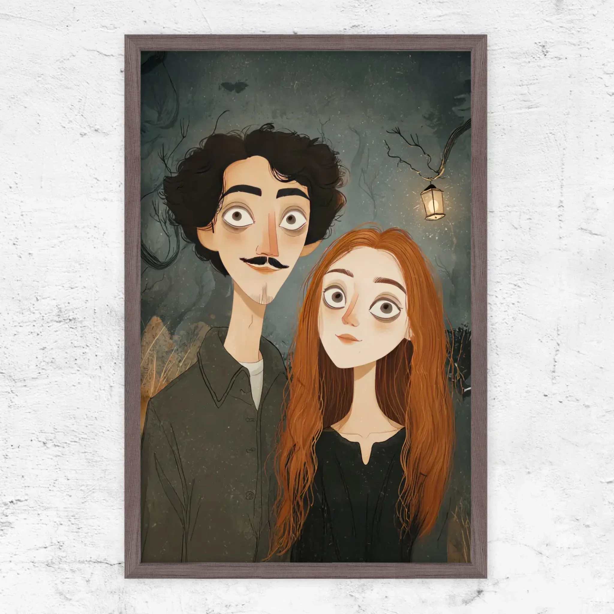 Personalized Poster – Gothic Couple Portrait - Image 7