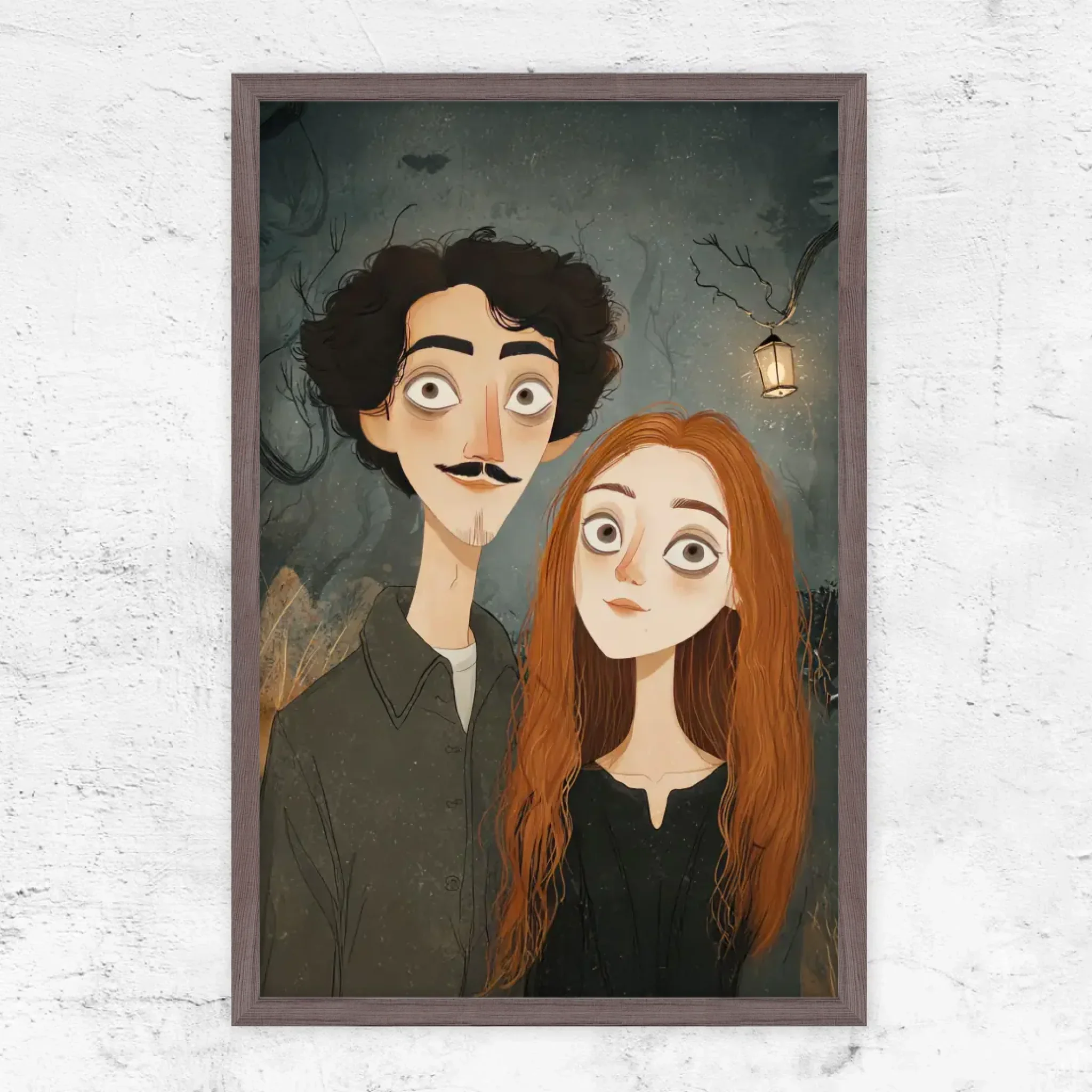 Personalized Poster – Gothic Couple Portrait - Image 8