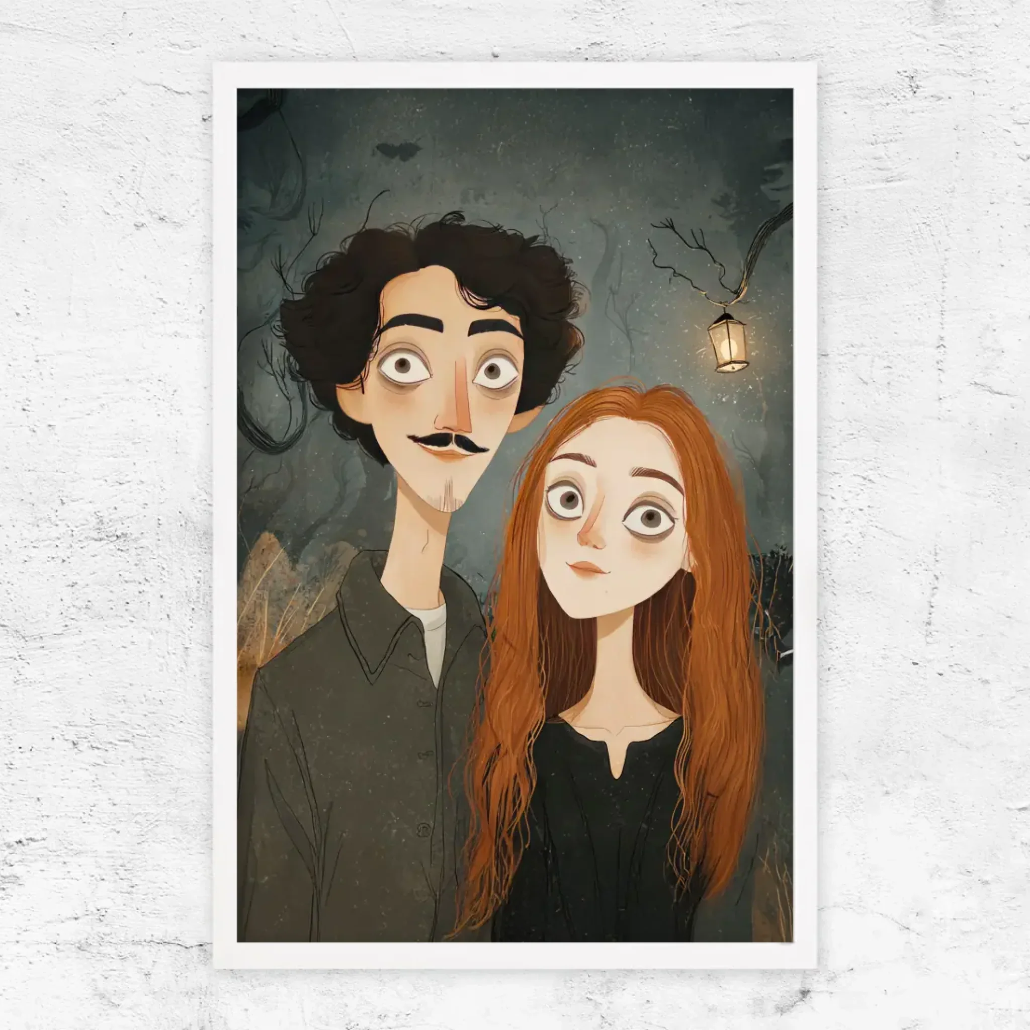 Personalized Poster – Gothic Couple Portrait - Image 9