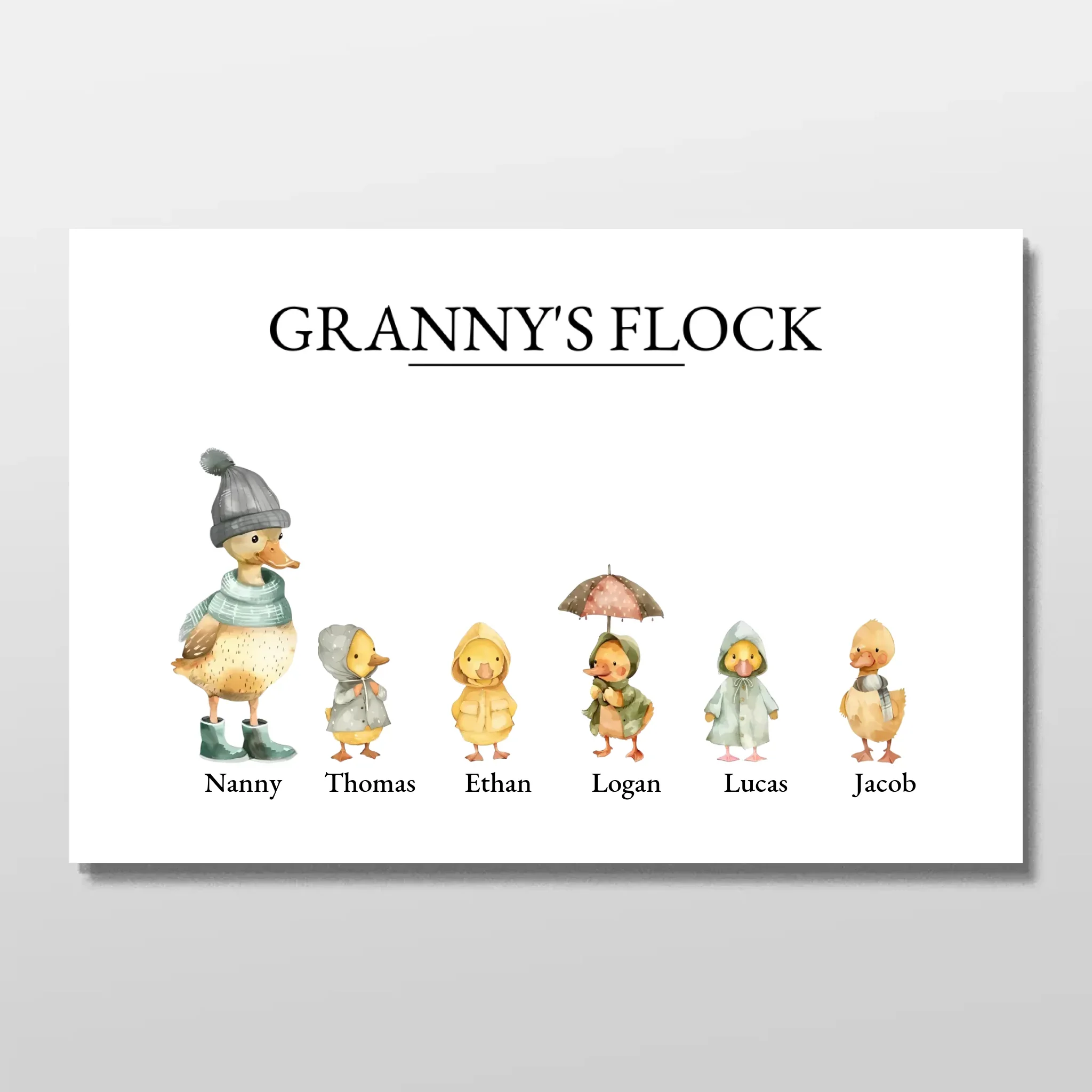 Personalized Poster – Granny’s Flock