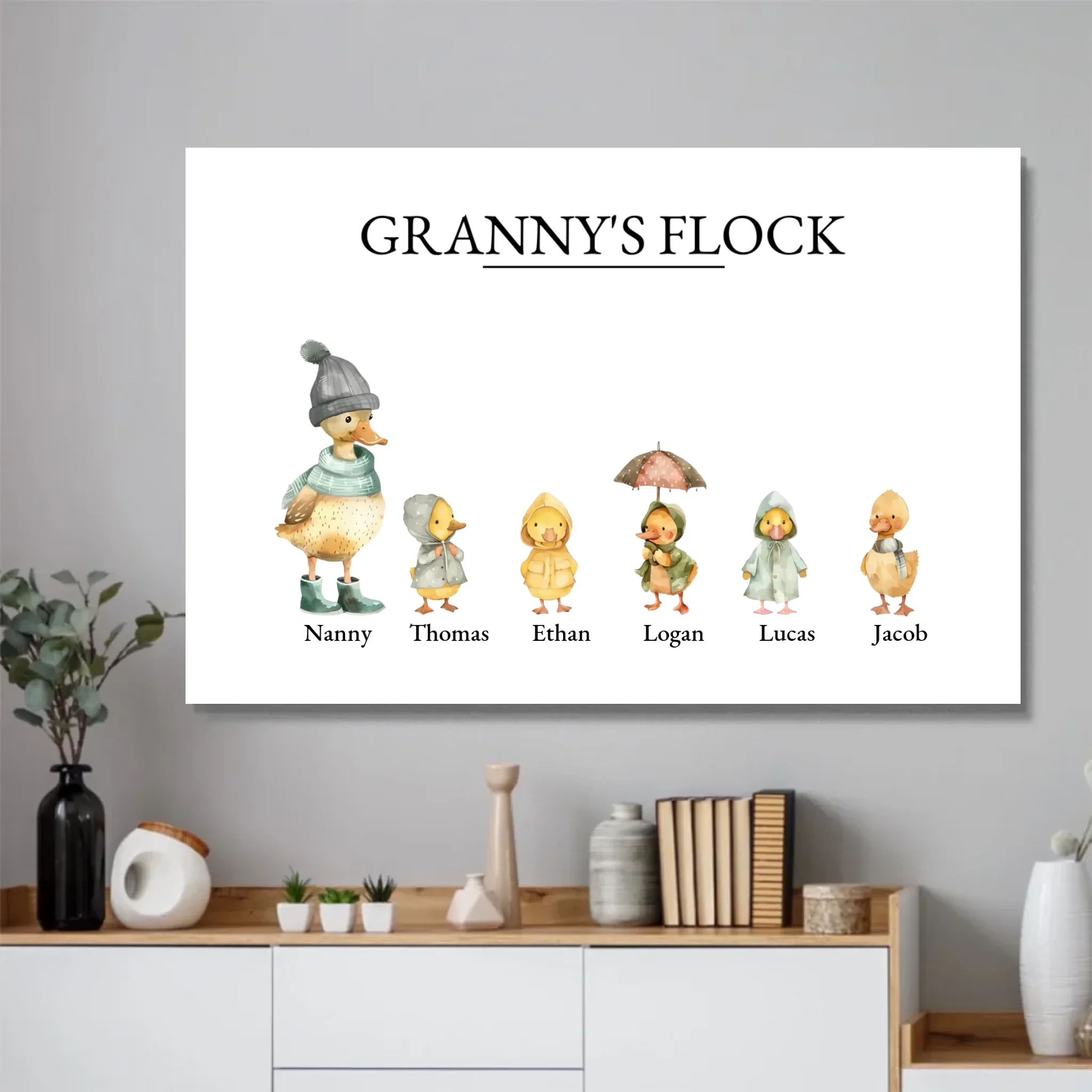 Personalized Poster – Granny’s Flock - Image 2
