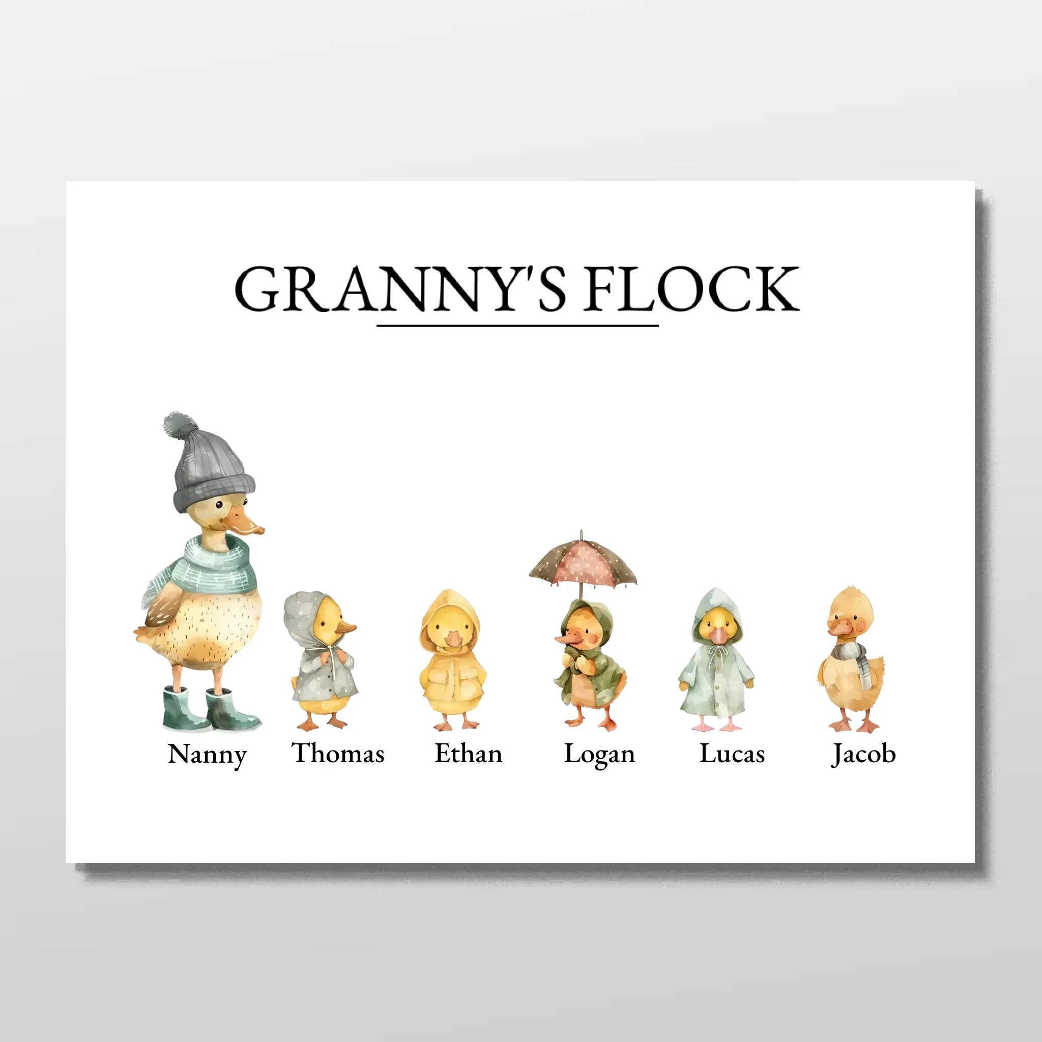 Personalized Poster – Granny’s Flock - Image 3