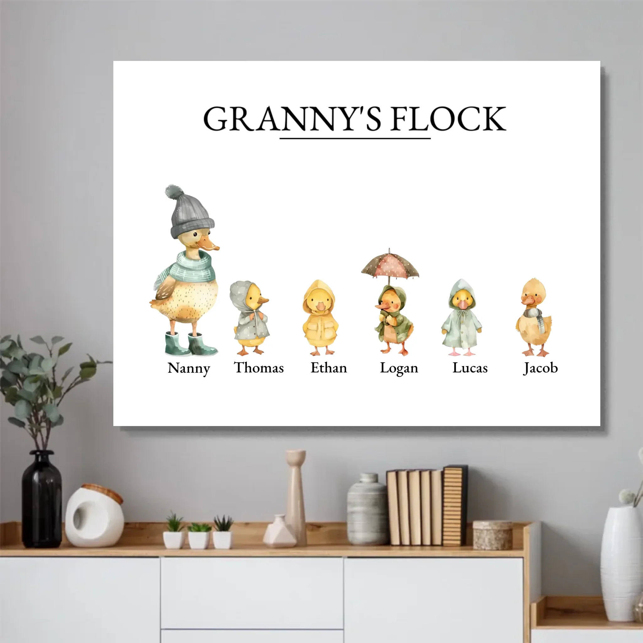 Personalized Poster – Granny’s Flock - Image 4