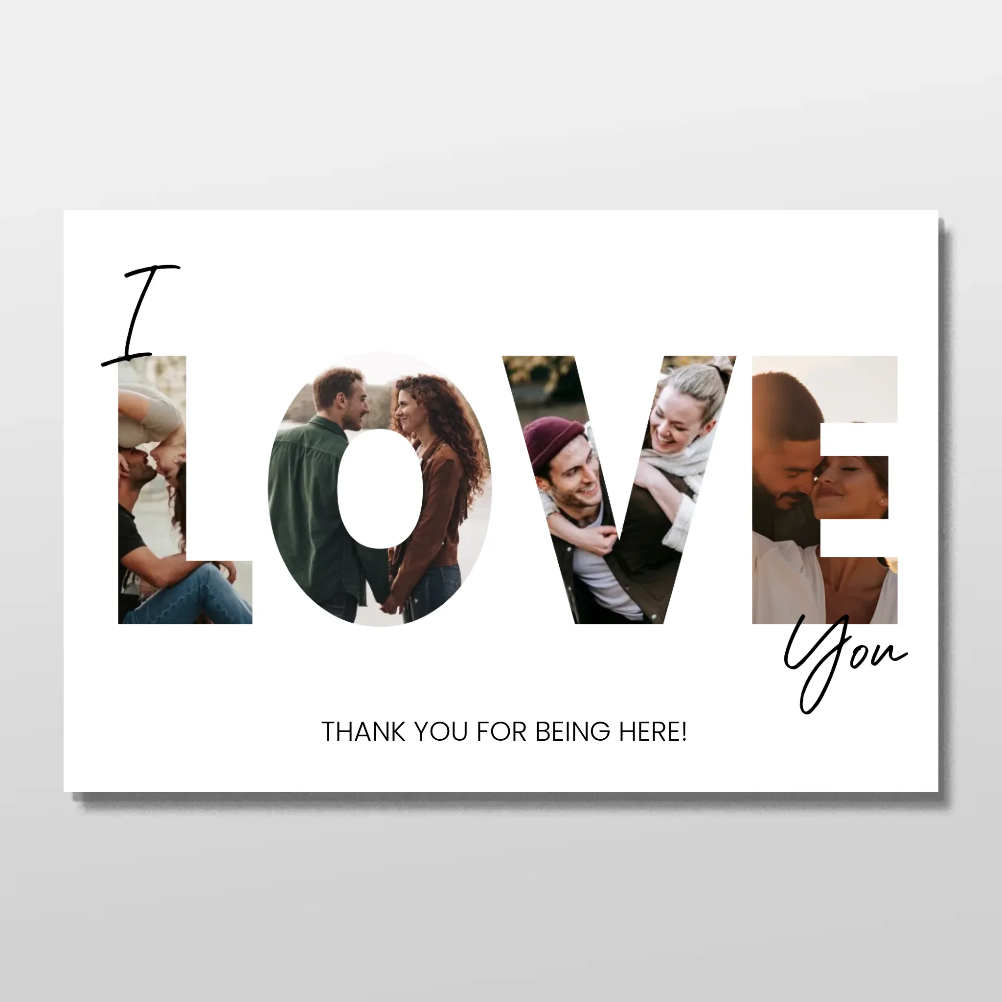 Personalized Poster “I love you - with photos”