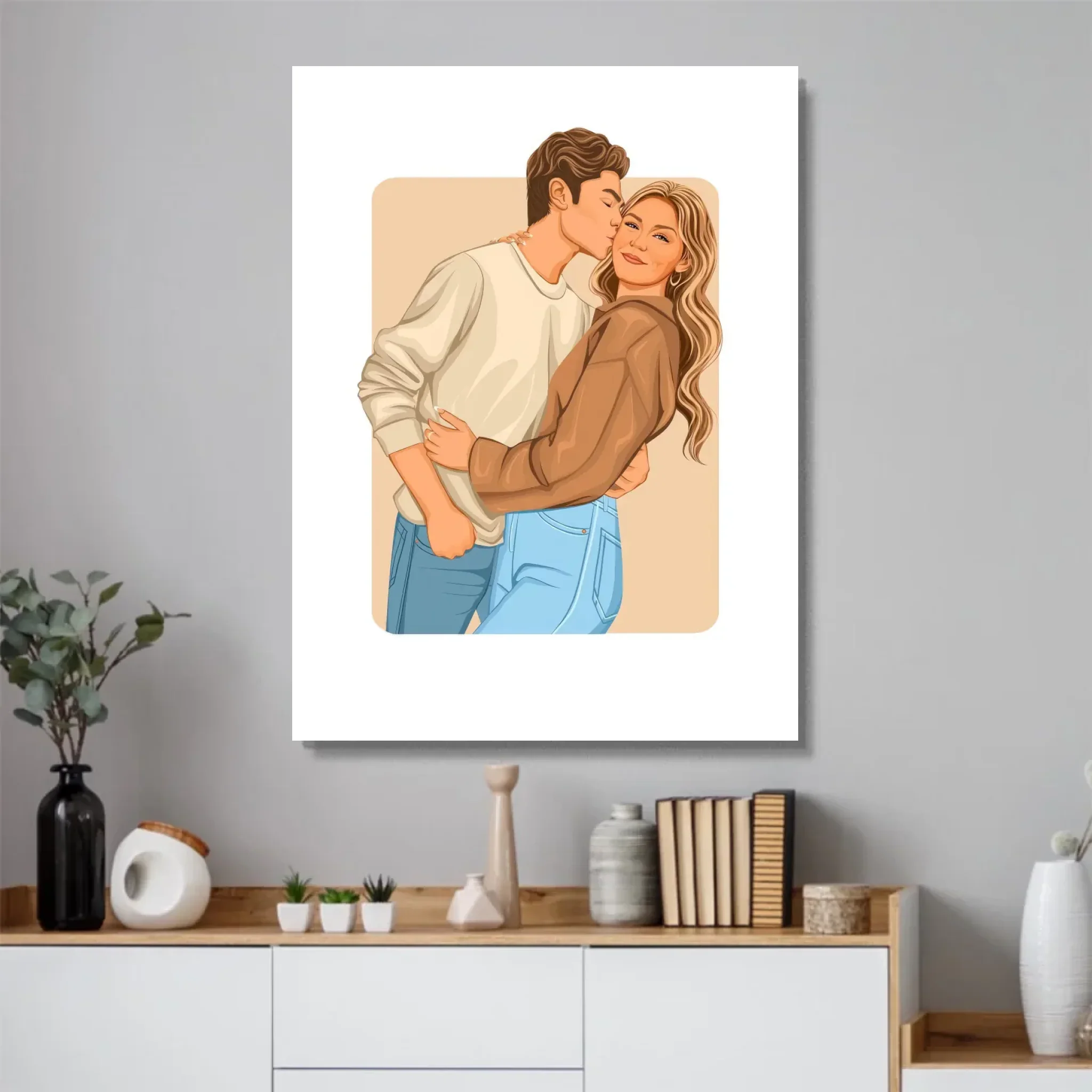Personalized Poster – Modern Romantic Illustration - Image 4