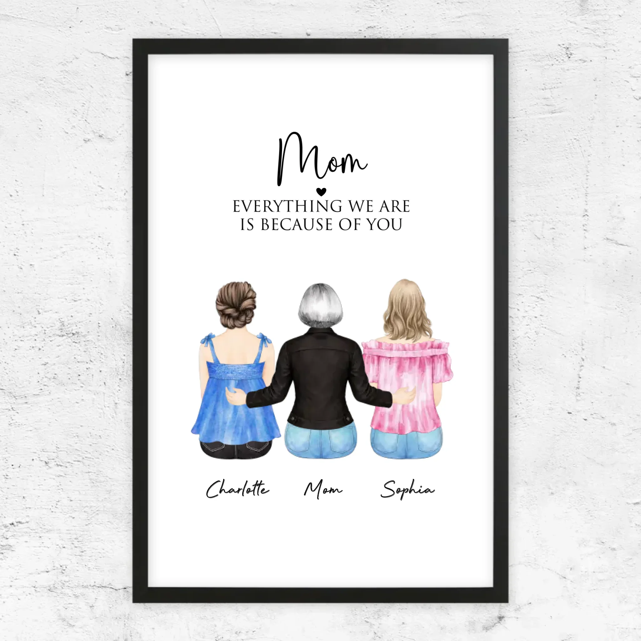 Personalized Poster – Mom Everything We Are Is Because Of You - Image 5