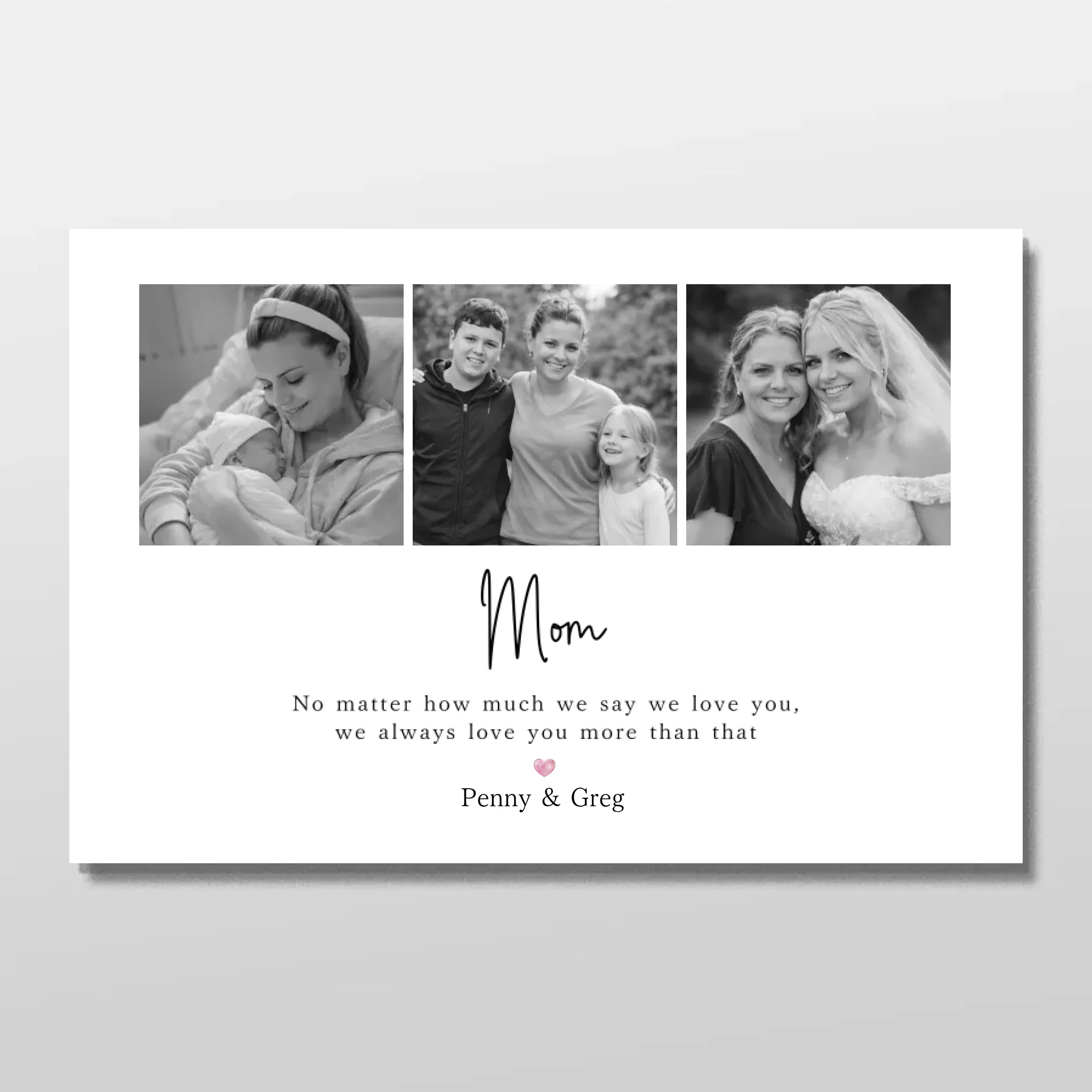 Personalized Poster – Mom We Always Love You Collage