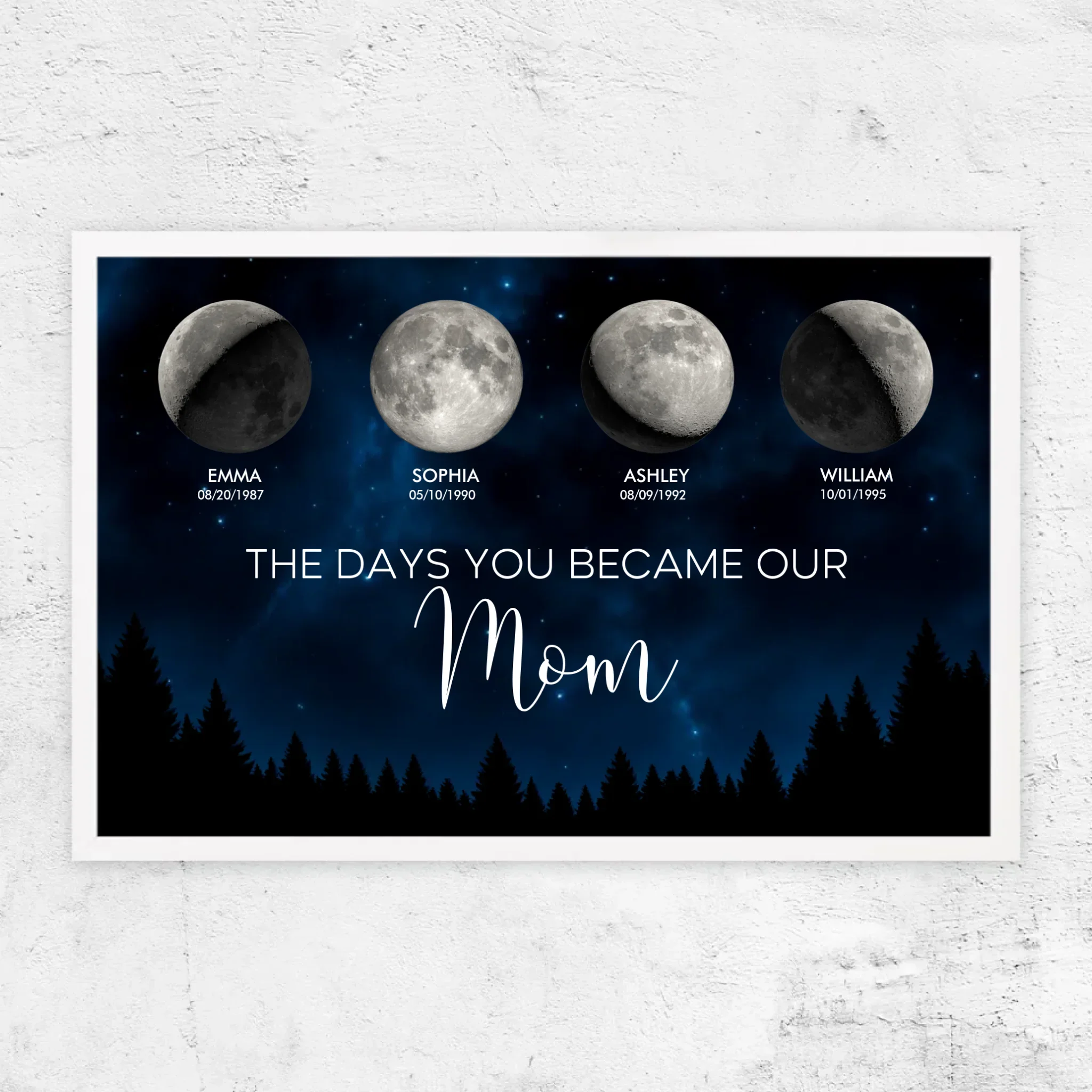 Personalized Poster – Moon Phase - The Days You Became Our Mom - Image 10