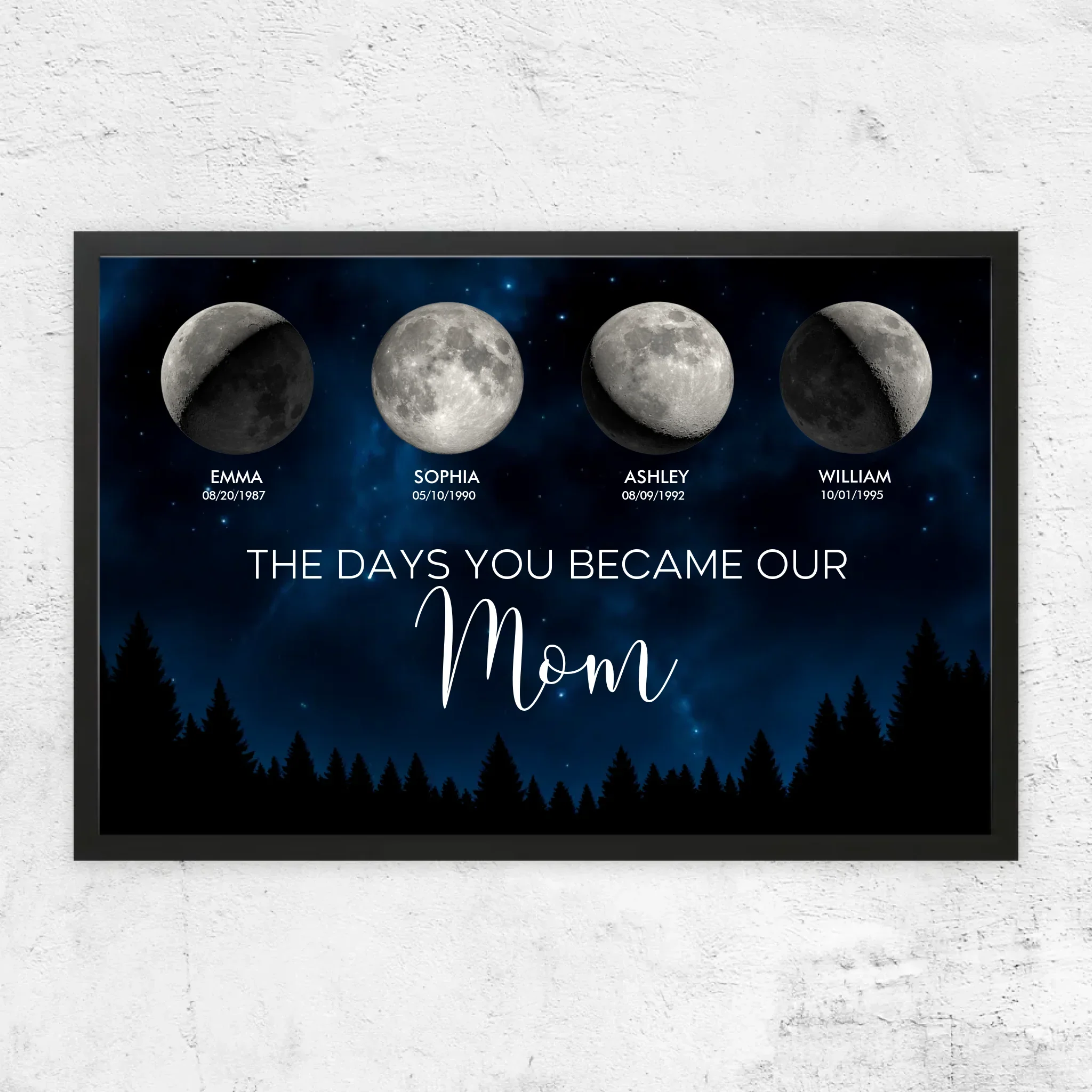 Personalized Poster – Moon Phase - The Days You Became Our Mom - Image 6