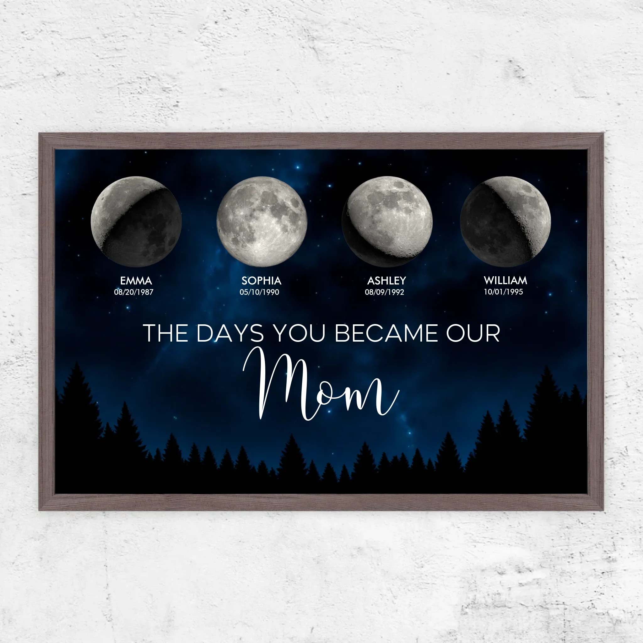 Personalized Poster – Moon Phase - The Days You Became Our Mom - Image 7