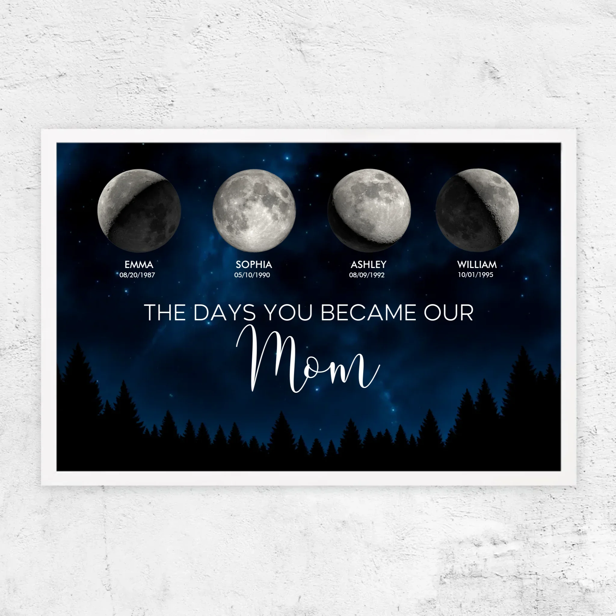 Personalized Poster – Moon Phase - The Days You Became Our Mom - Image 9