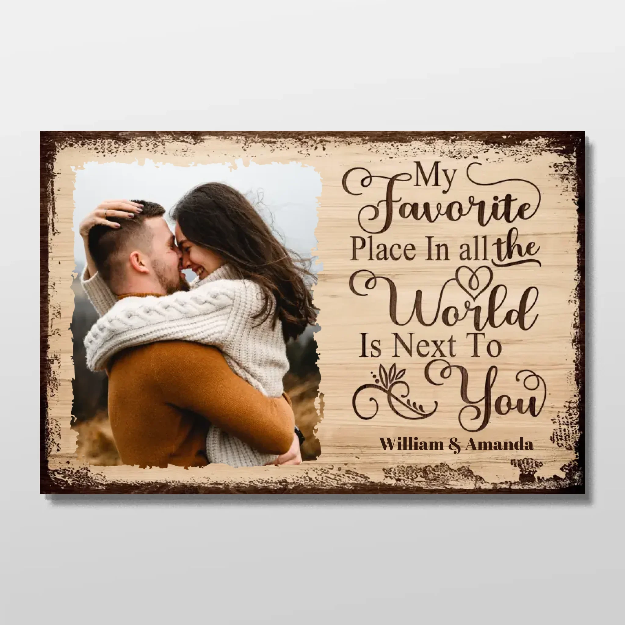 Personalized Poster “My favorite place is next to you with picture”