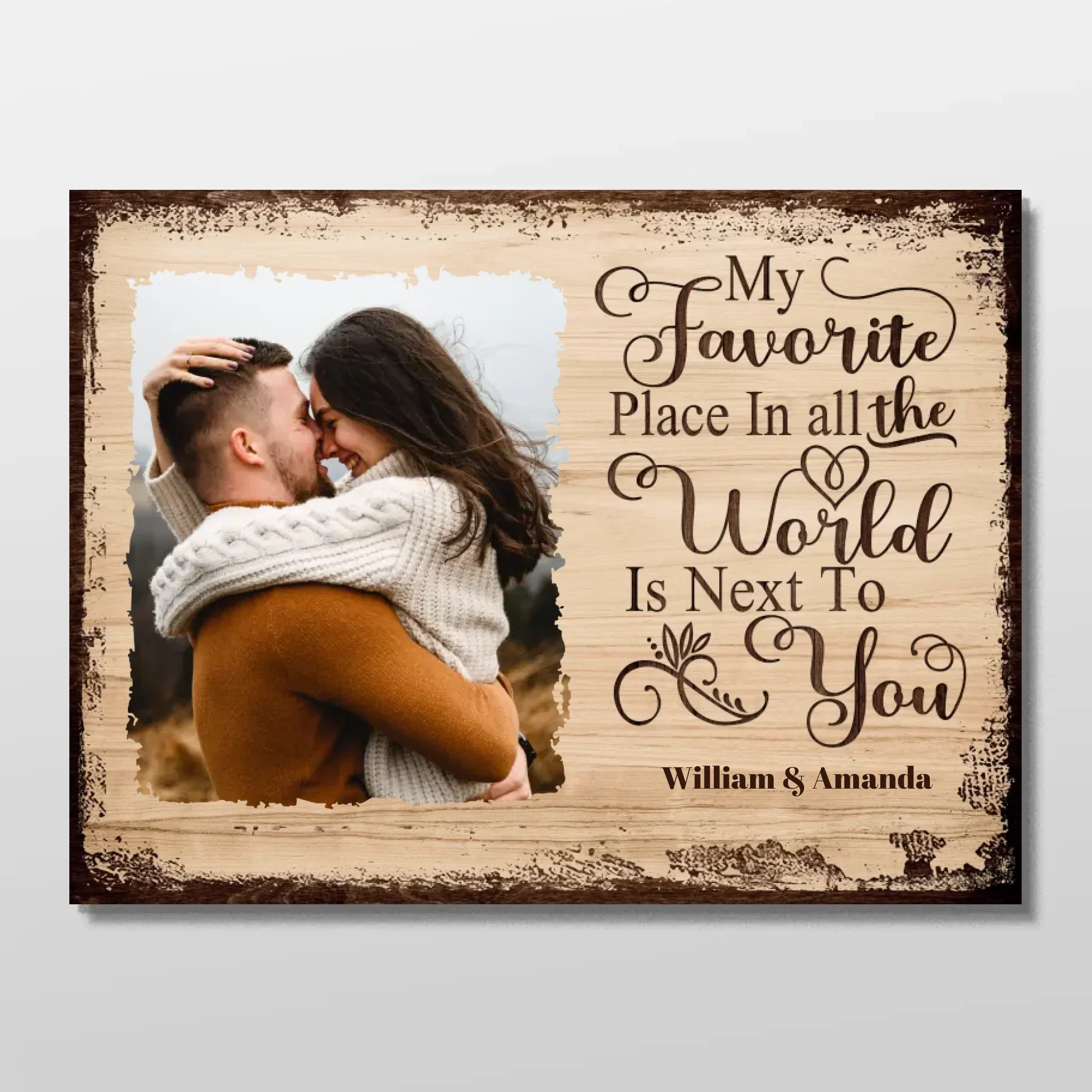 Personalized Poster “My favorite place is next to you with picture” - Image 3