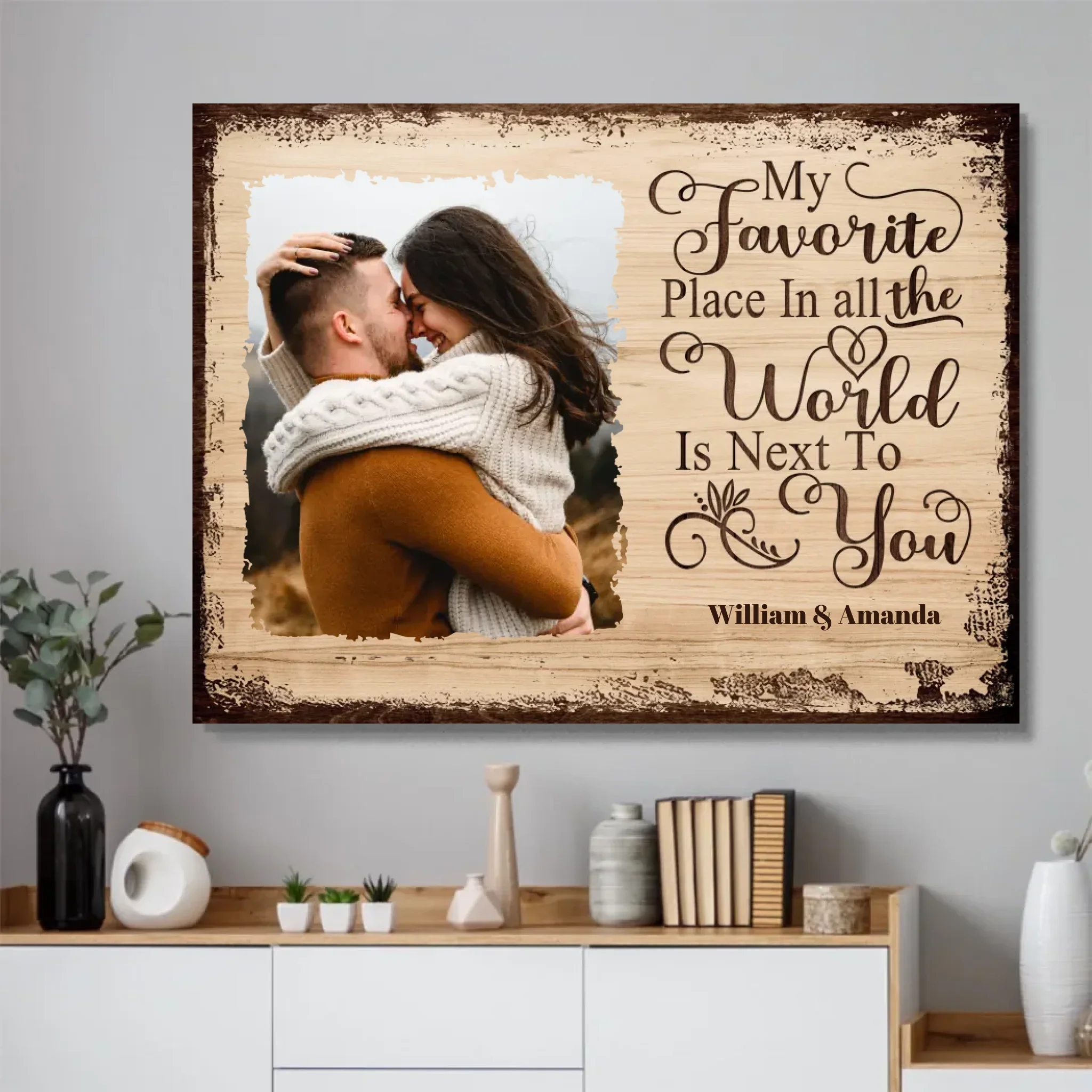 Personalized Poster “My favorite place is next to you with picture” - Image 4