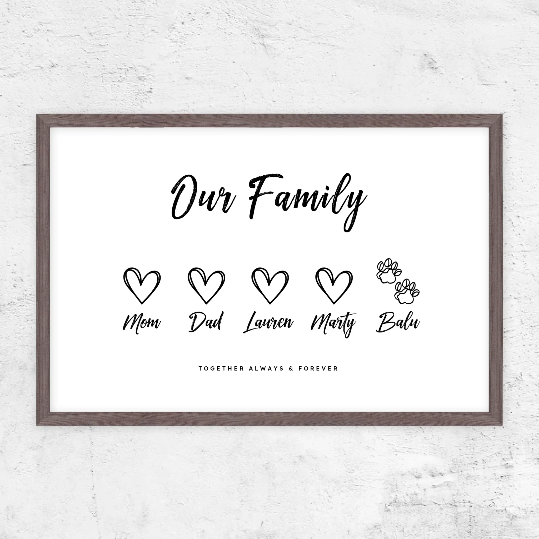 Personalized Poster – Our Family With A Love Heart - Image 8
