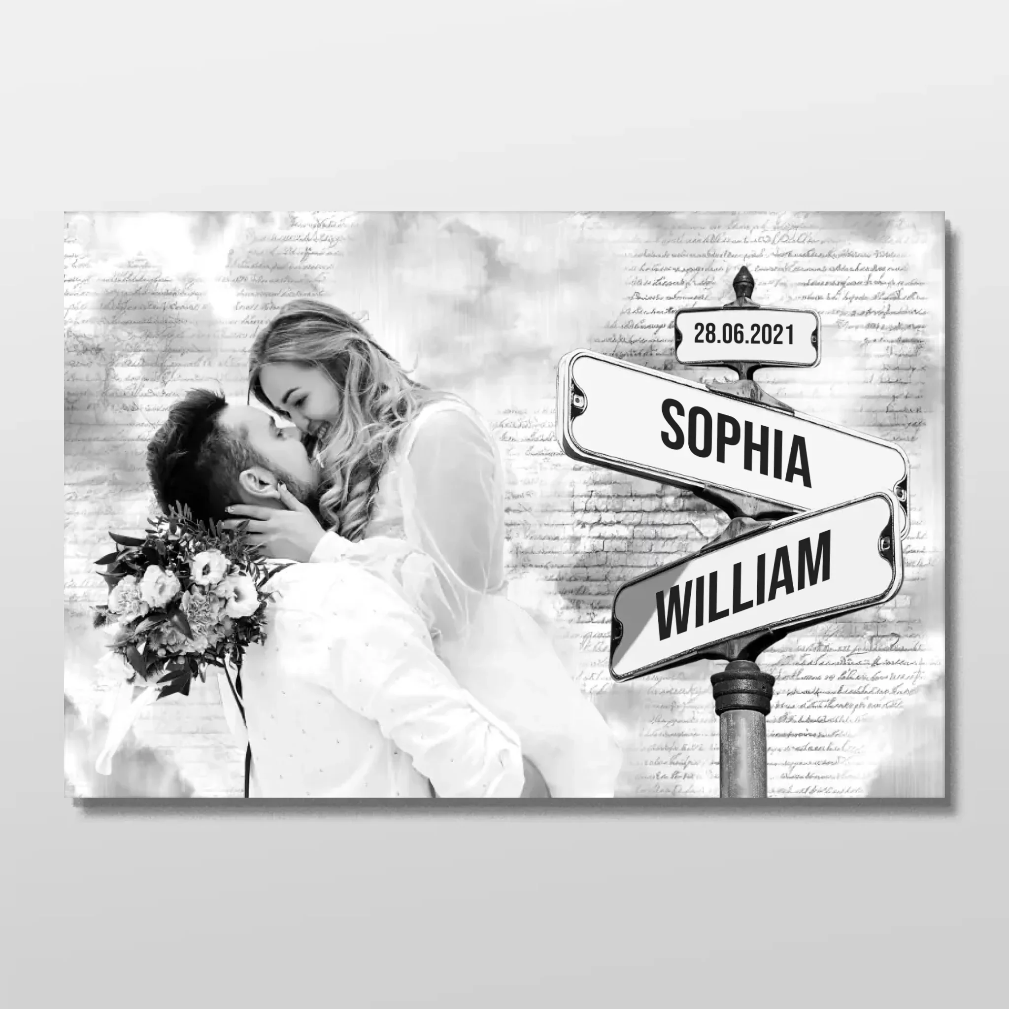 Personalized Poster “Street sign with custom photo”