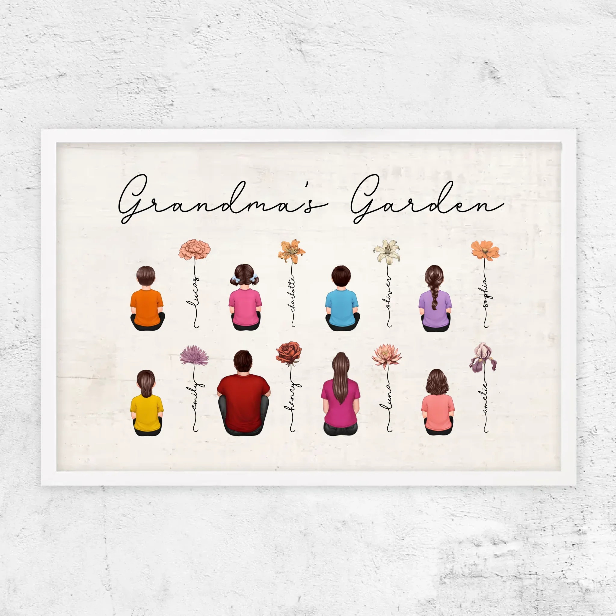 Personalized Poster – Vintage Birth Month Flowers Garden - Image 9