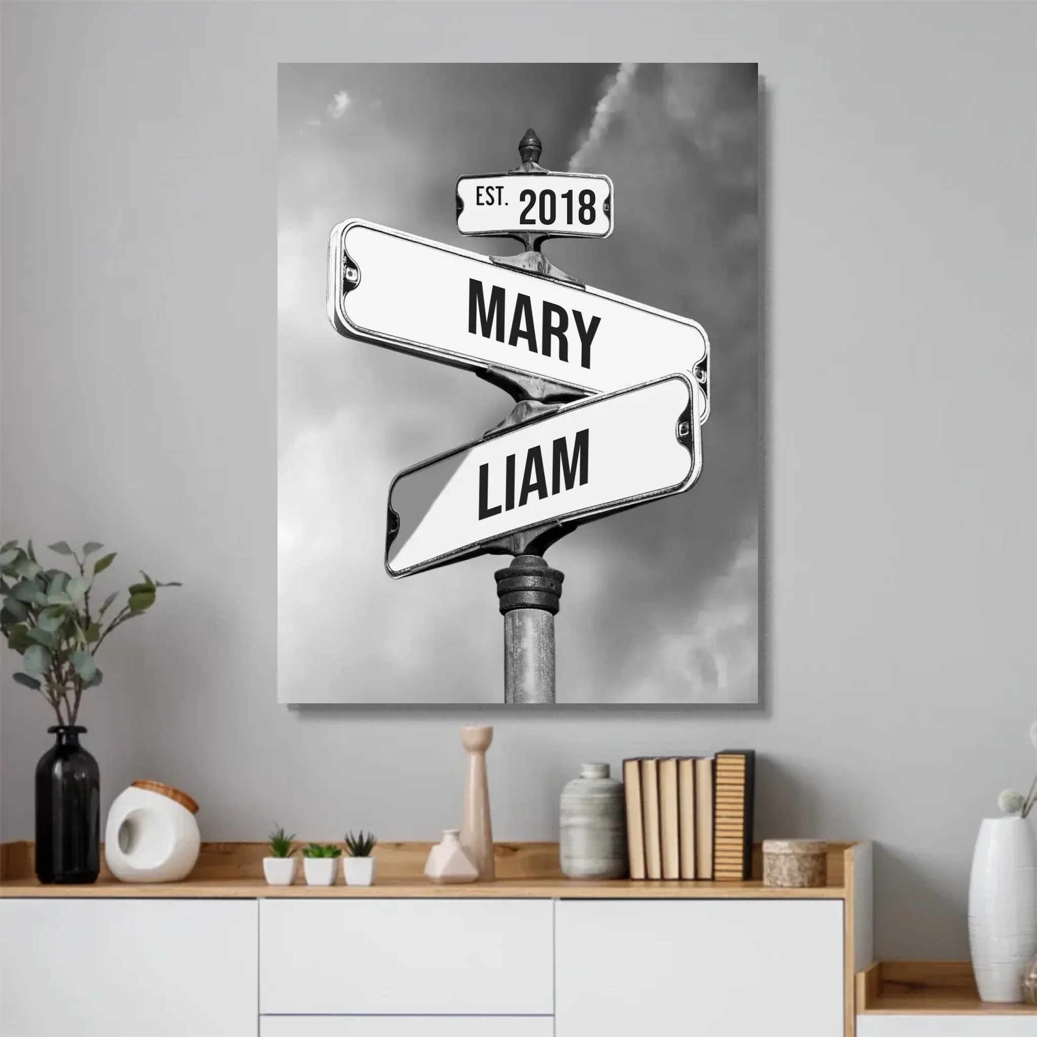 Personalized Poster "Vintage Street Sign for couples" - Image 4