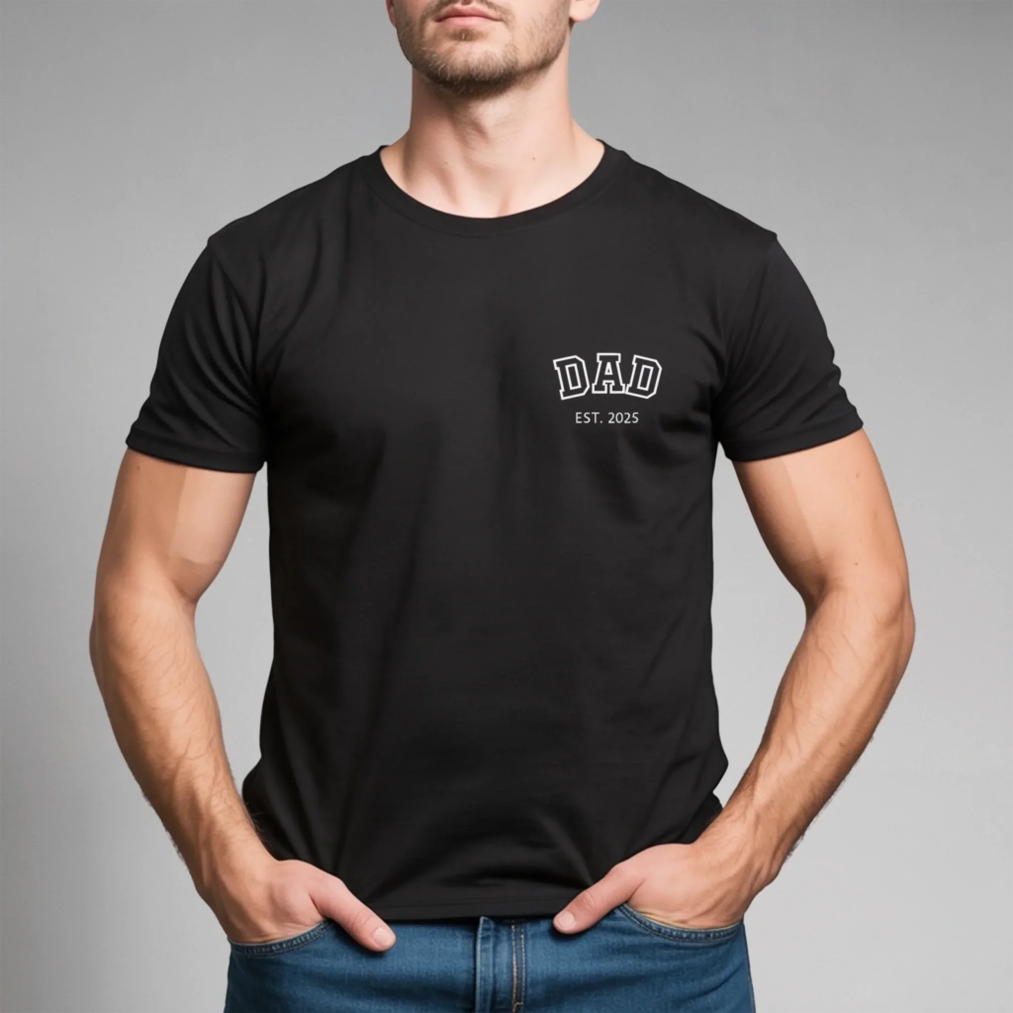 Personalized T-Shirt – Dad And Mom Est - Image 2