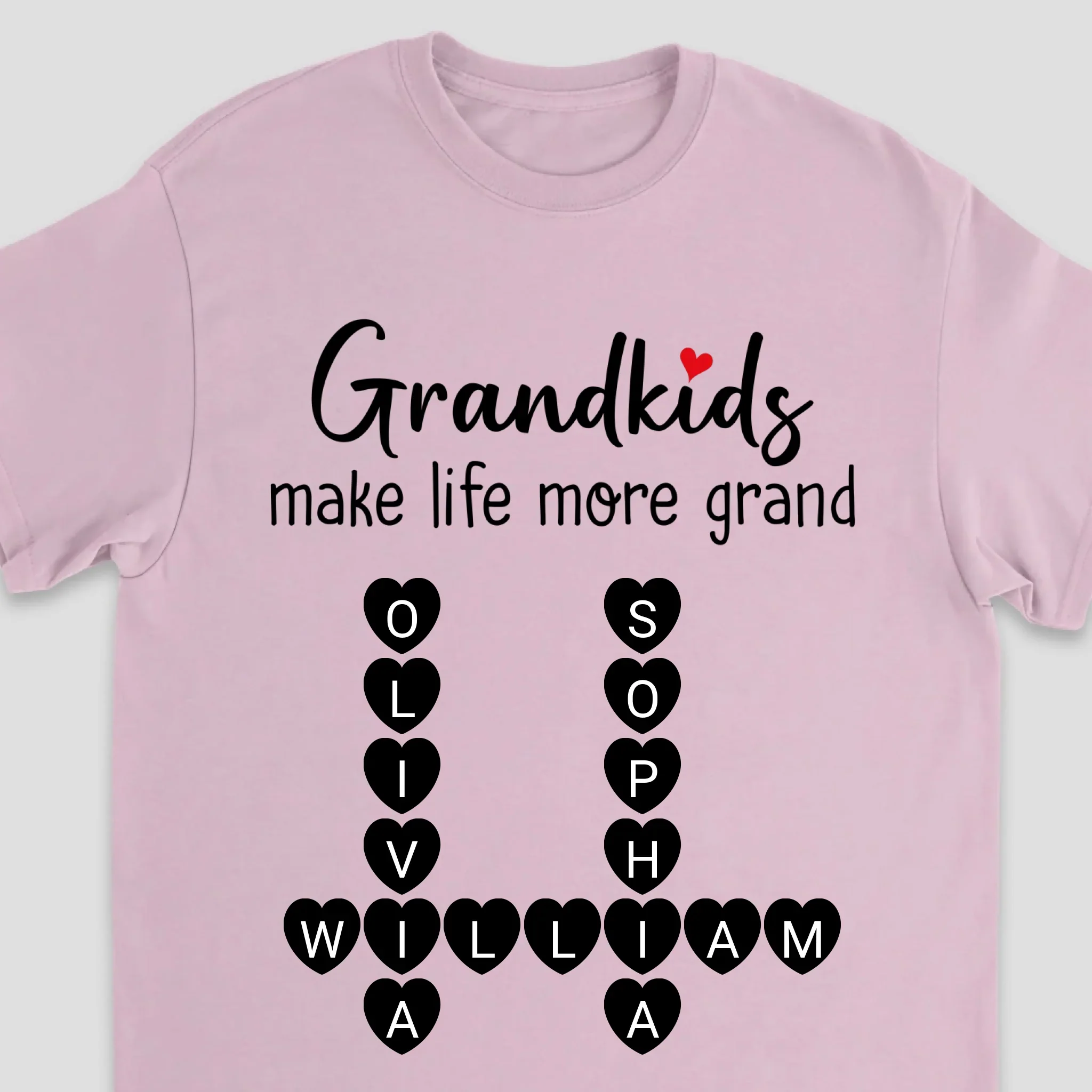 Personalized T-Shirt – Grandkids Make Life More Grand Crossword Puzzle - Image 5