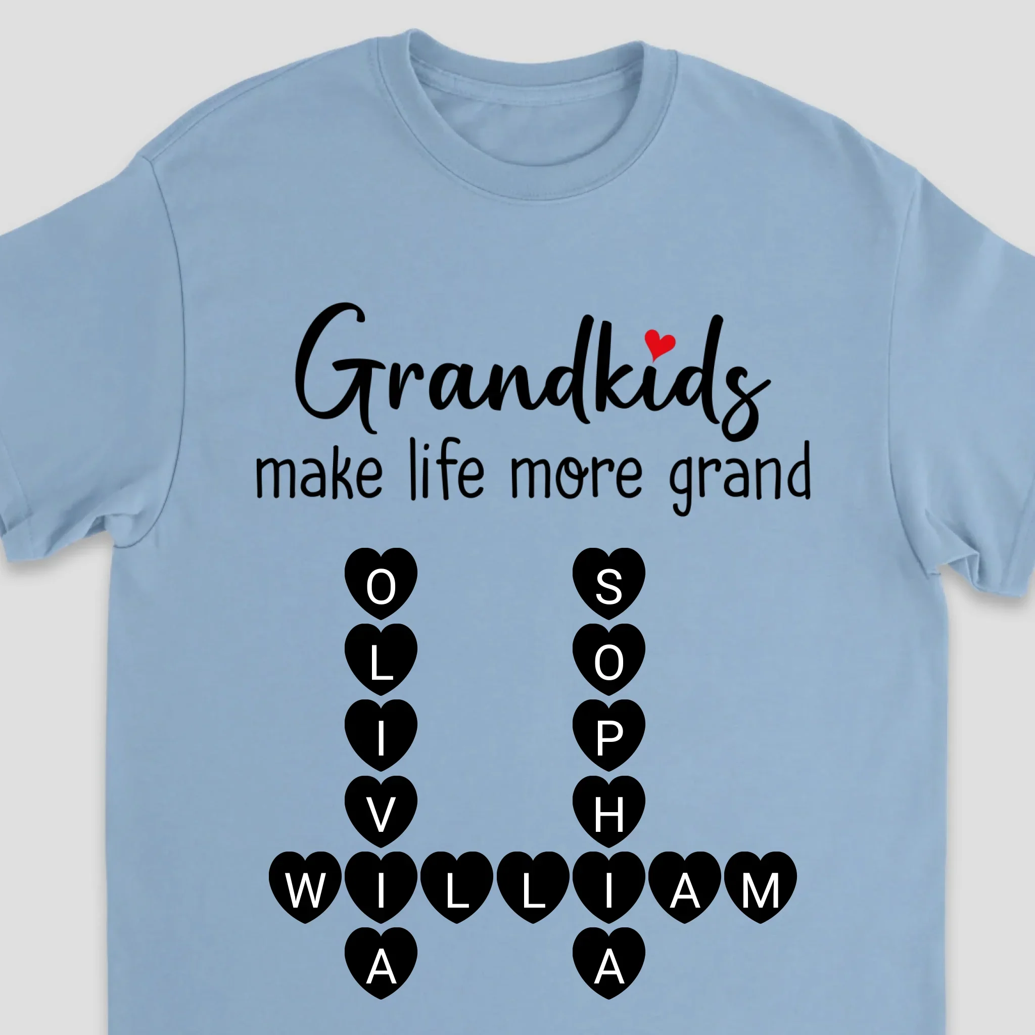 Personalized T-Shirt – Grandkids Make Life More Grand Crossword Puzzle - Image 6