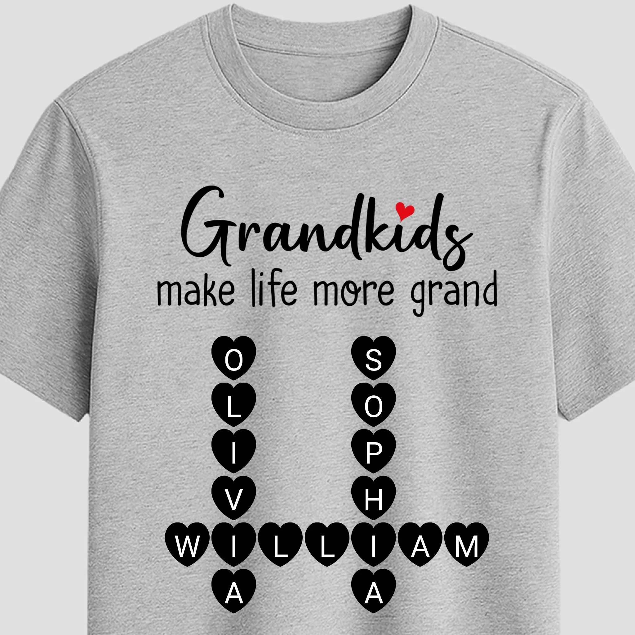 Personalized T-Shirt – Grandkids Make Life More Grand Crossword Puzzle - Image 7
