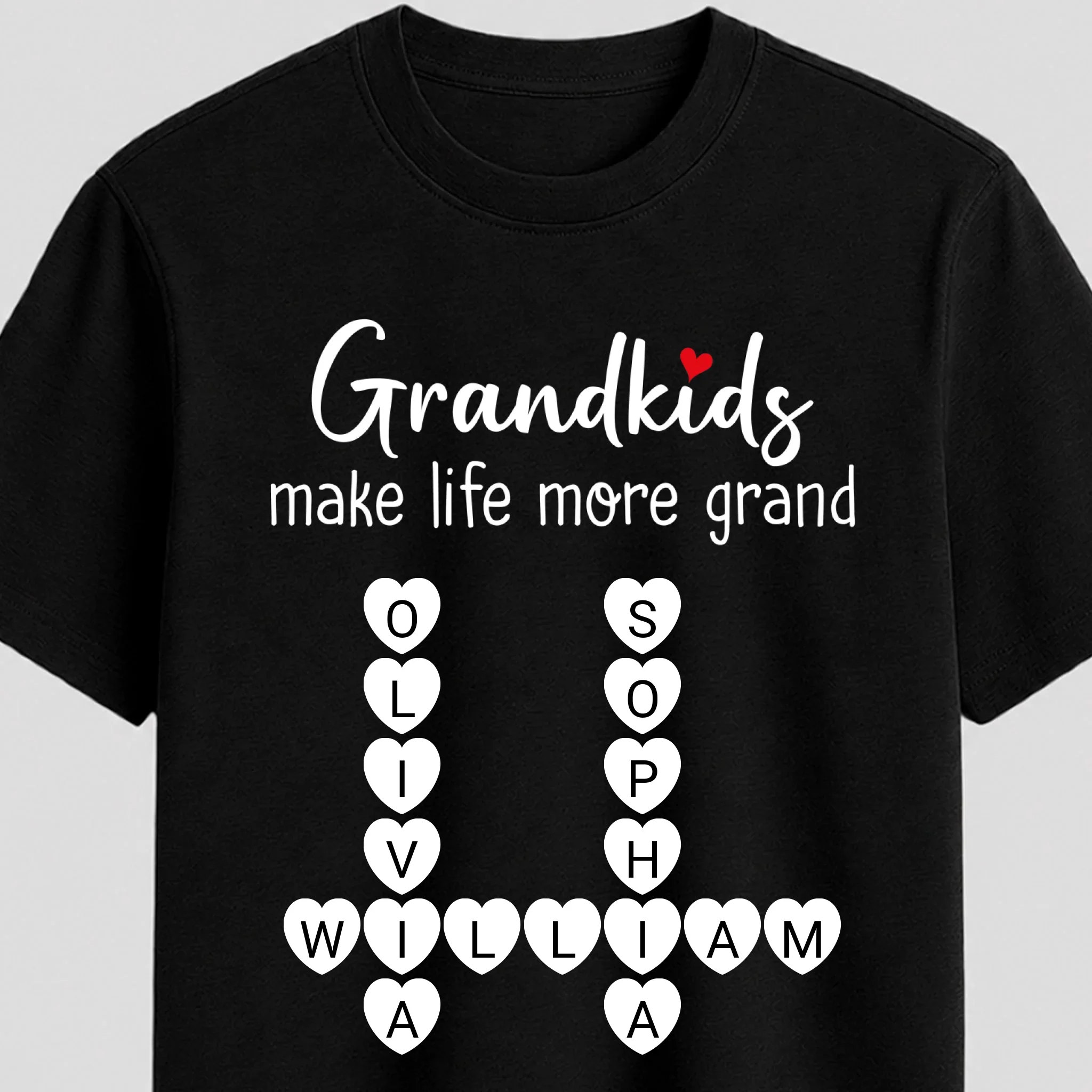 Personalized T-Shirt – Grandkids Make Life More Grand Crossword Puzzle - Image 8