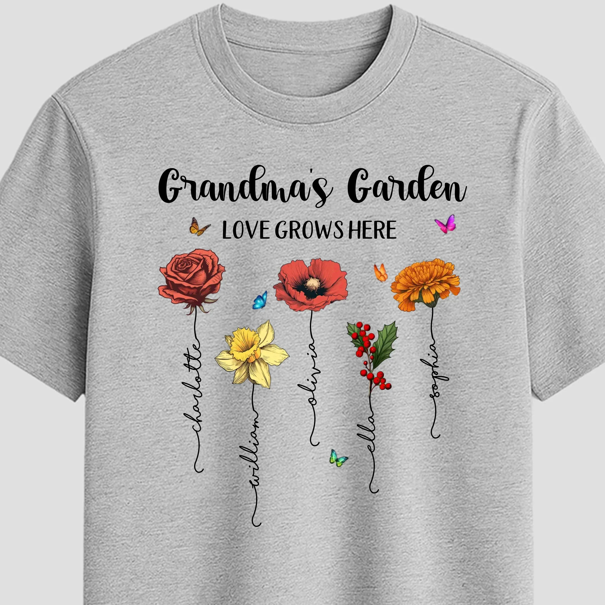 Personalized T-Shirt – Grandma’s Garden, Love Grows Here - Image 7