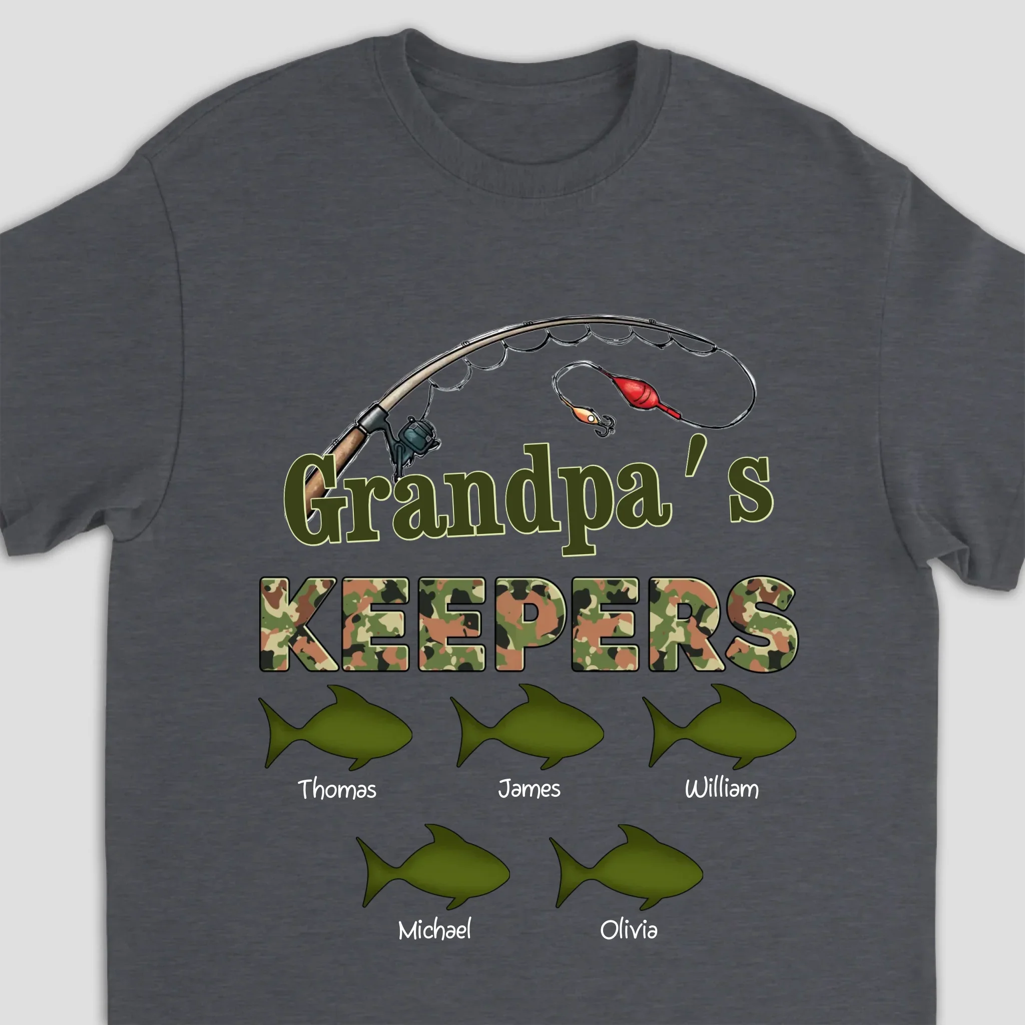 Personalized T-Shirt – Grandpa’s Keepers Fishing Crew - Image 9