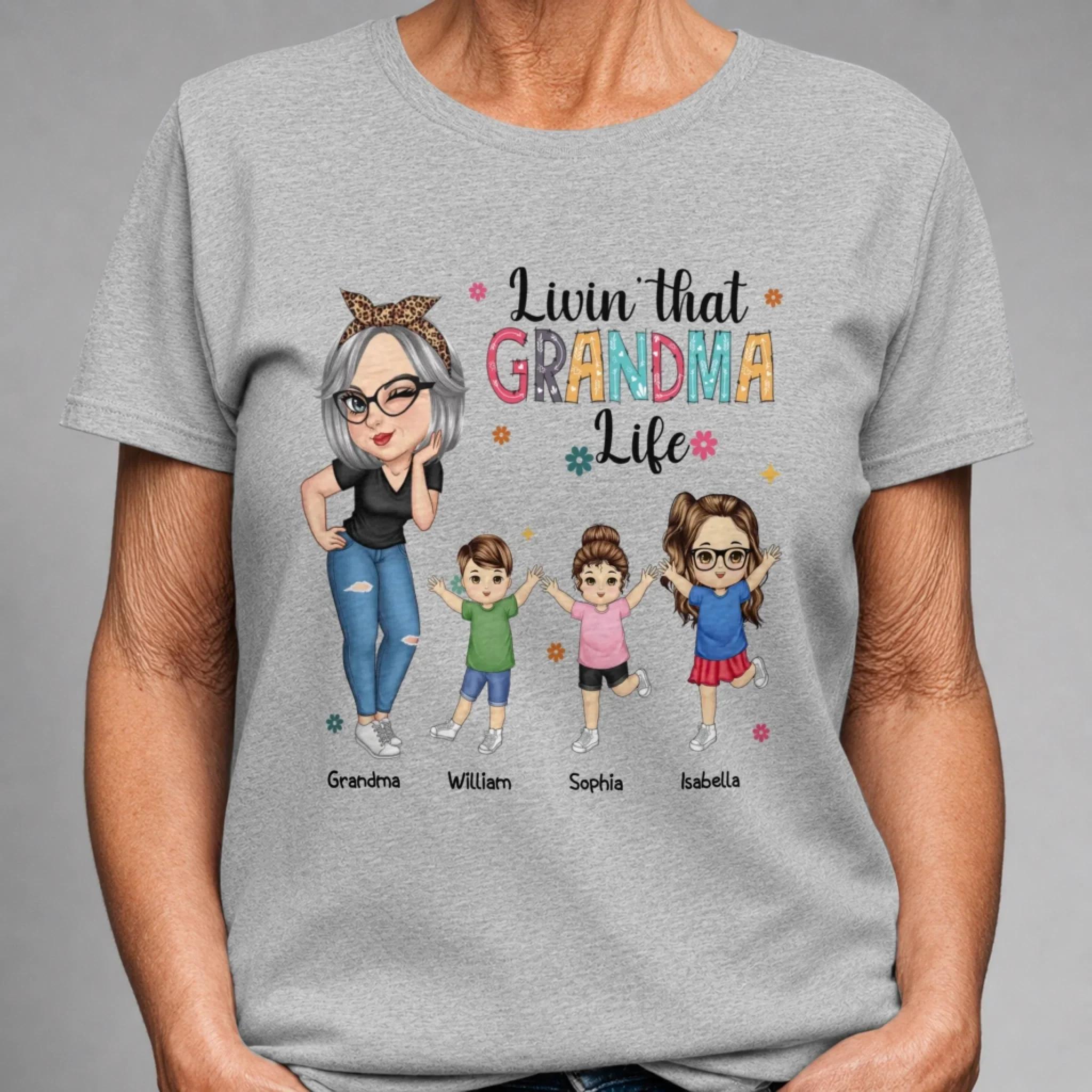 Personalized T-Shirt – Living That Grandma Life - Image 2